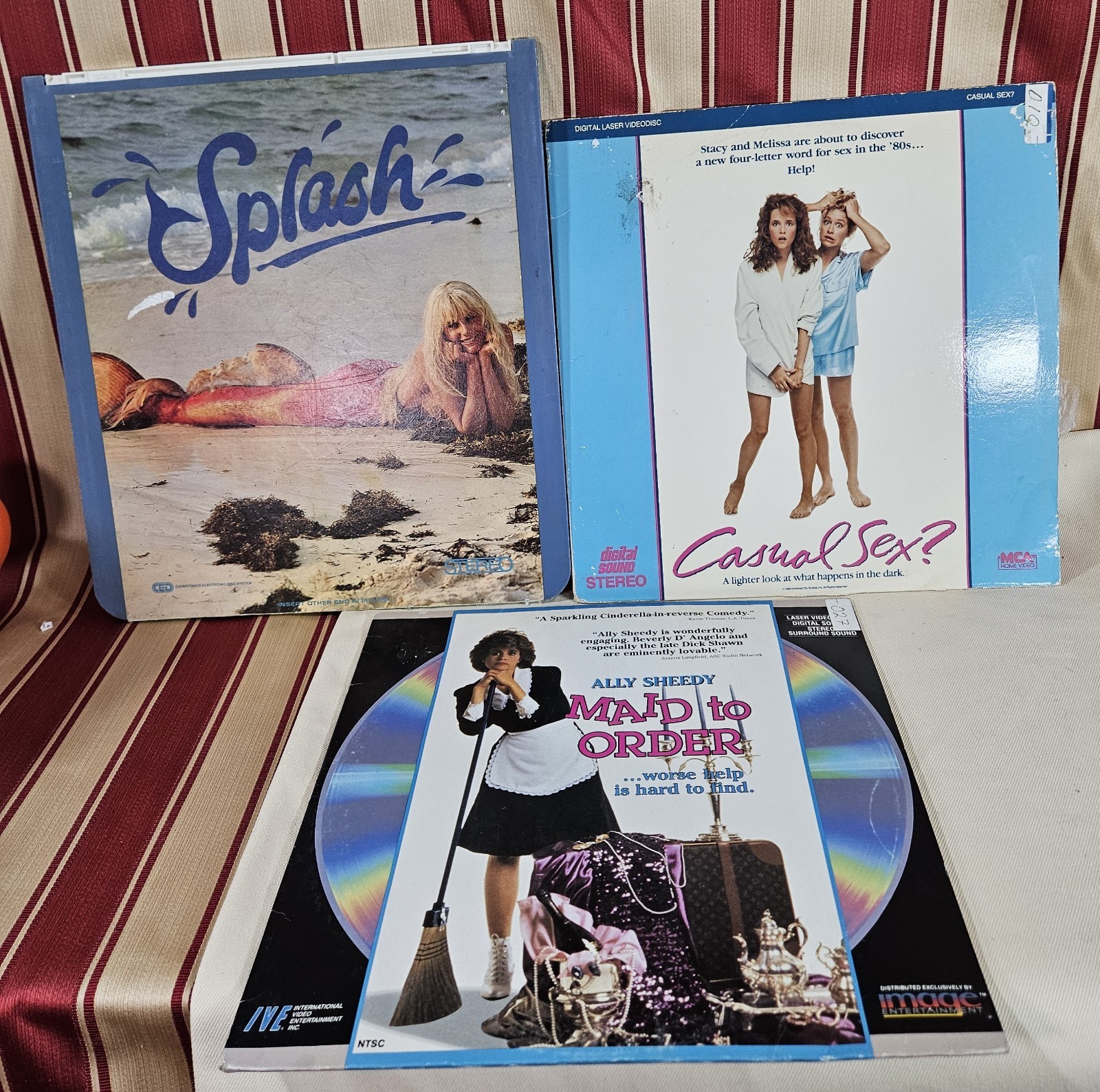 3 80's Comedy Movies Splash Maid to Order Casual Sex Laser disc