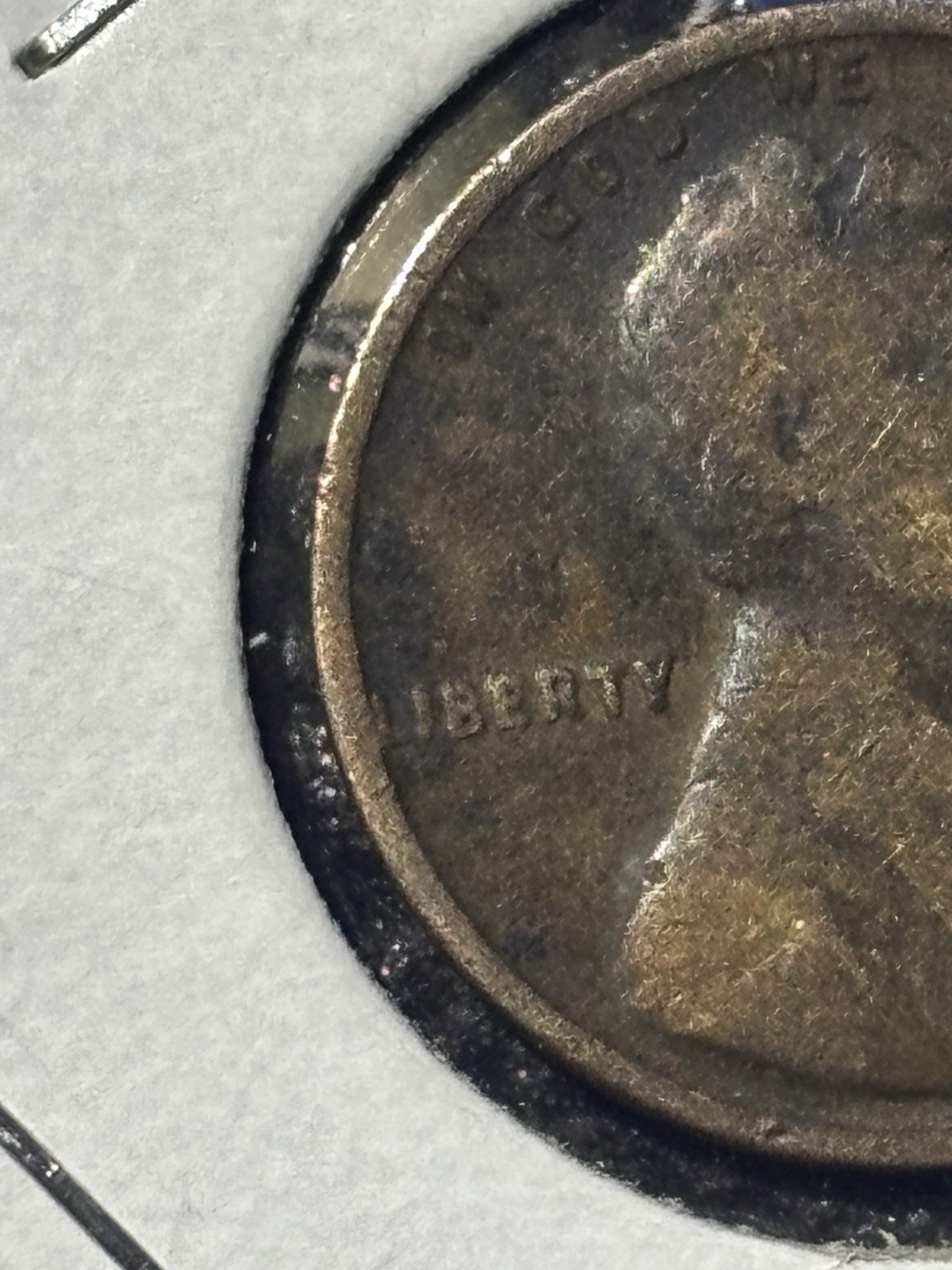 1928 Wheat Penny Error L On Rim Error On Obverse No Mint Mark