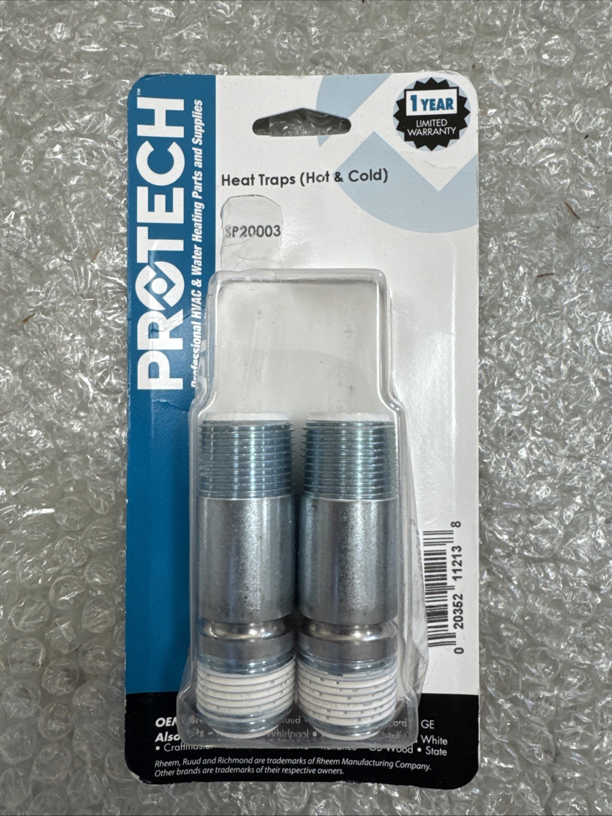 Rheem Water Heater Heat Trap Nipple Kit SP20003
