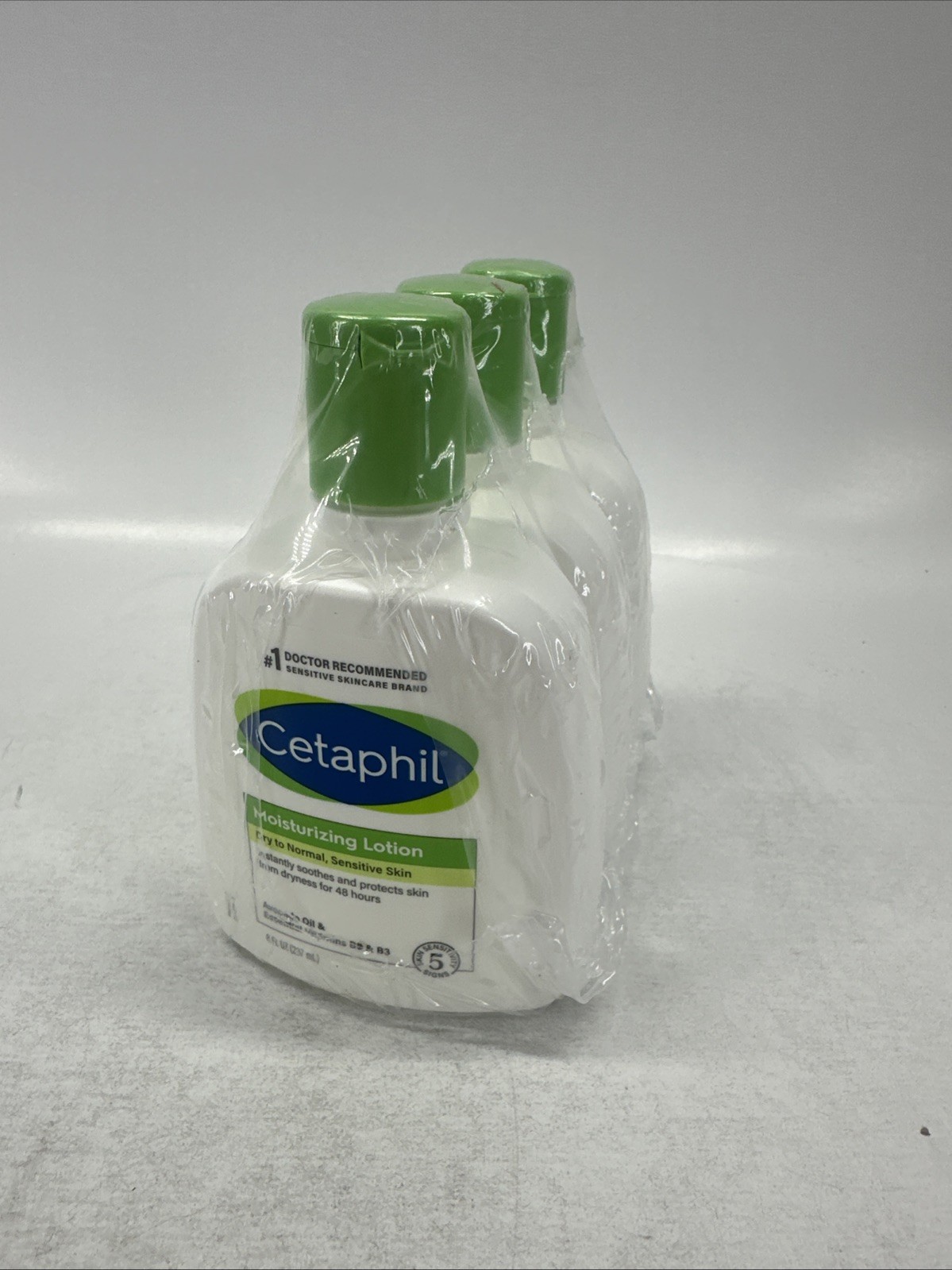 Lot of 3 CETAPHIL Moisturizing Lotion Dry&Normal,Sensitive Skin Avocado Oil 8fl