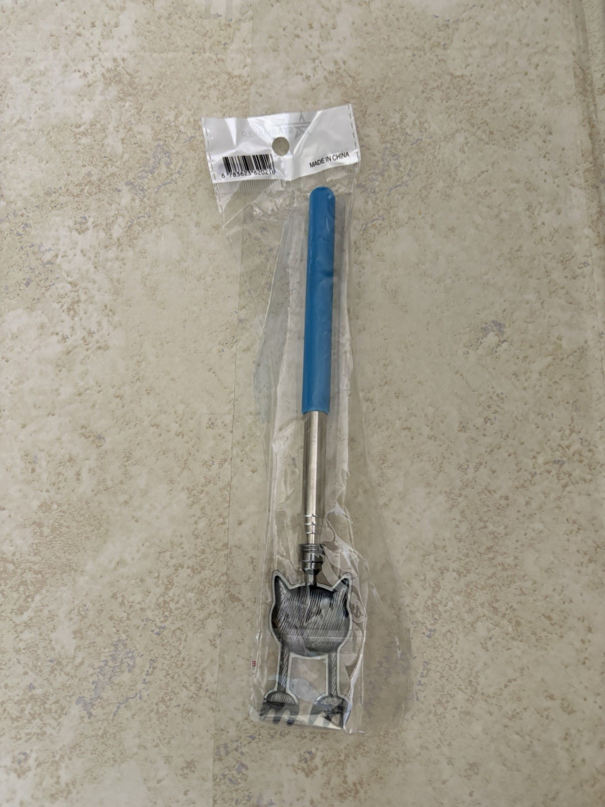 Extendable Cat Back Scratcher, Gift For Cat Lovers New Blue Handle