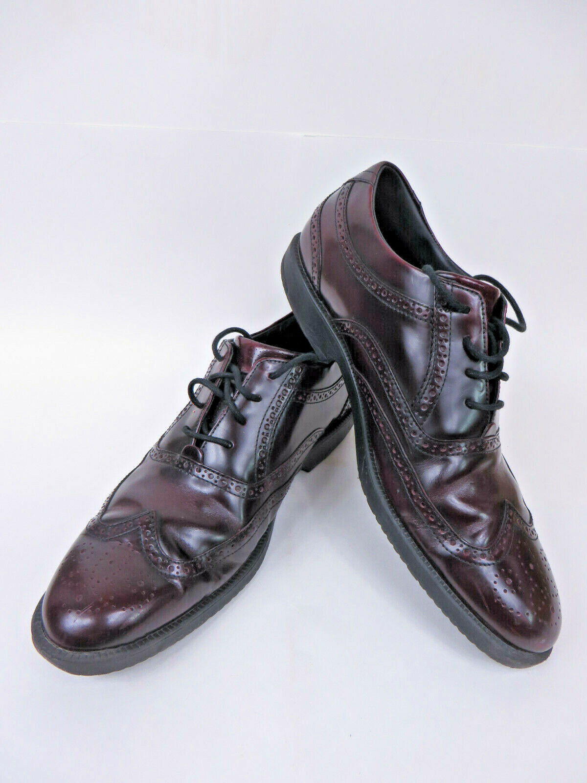 Mens Wingtip Rockport Dress Shoes Brown adiPrene Insole Lace Up Size 10 Med