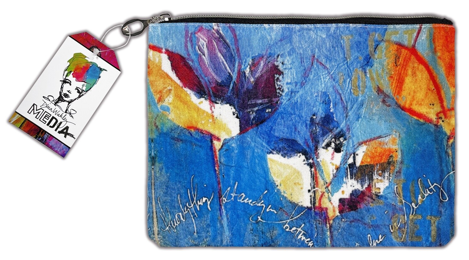 Dina Wakley Media Printed Pouch 6"X9"- - 2 Pack