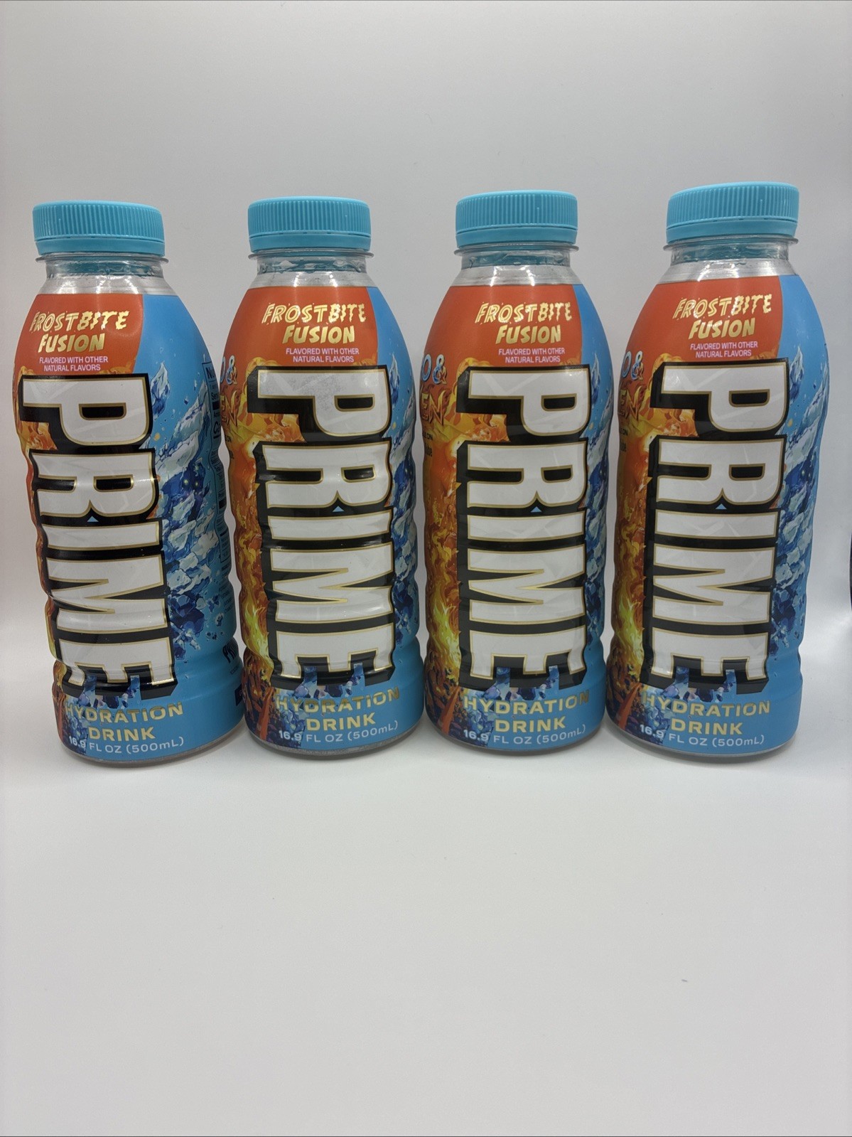 Prime Frostbite Fusion 16.9 fl oz Pack of 4 Bottles Rare Kyro & Luken Flavor