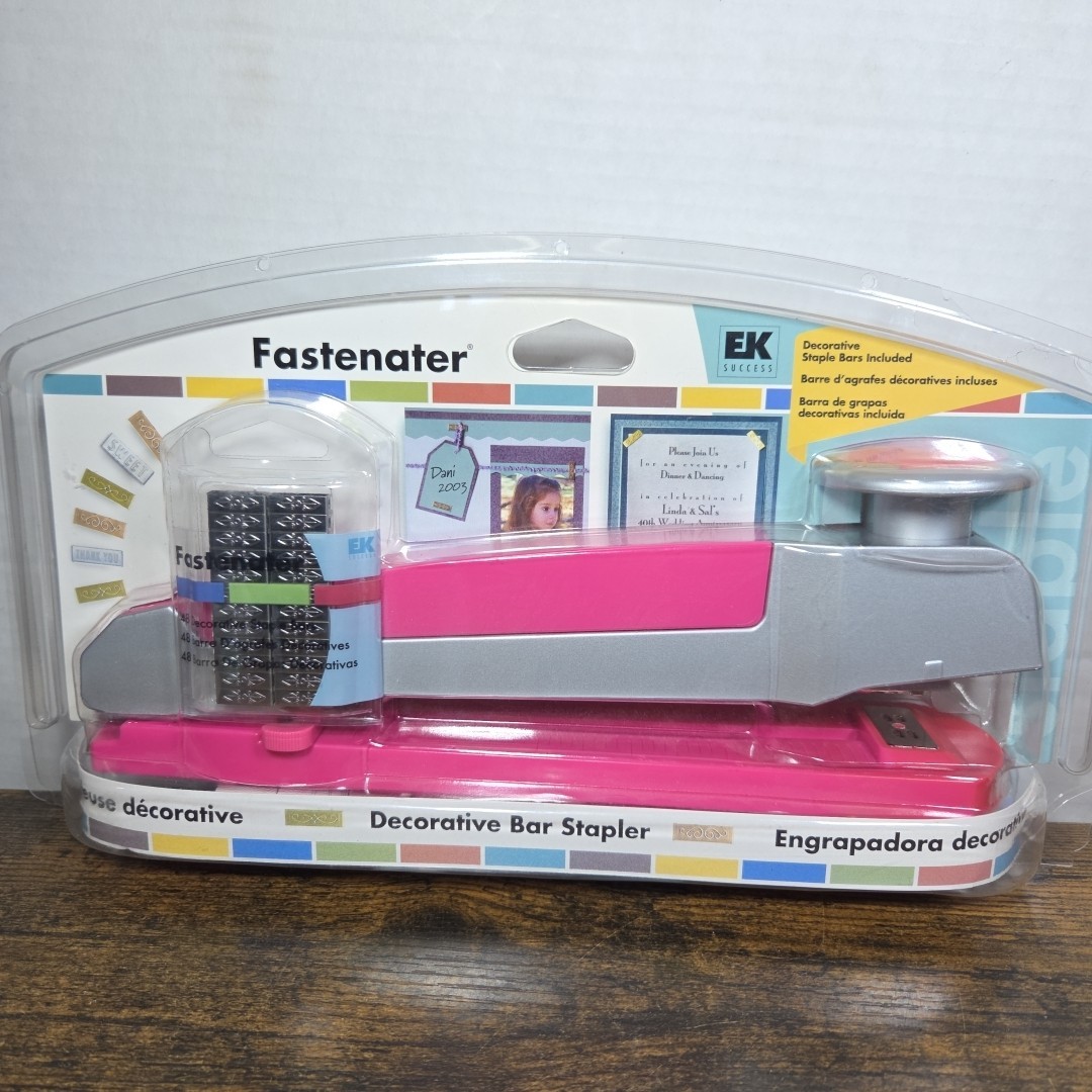 EK Success Fastenater Decorative Bar Stapler 48 Decorative Staple Bars "EKFST05"