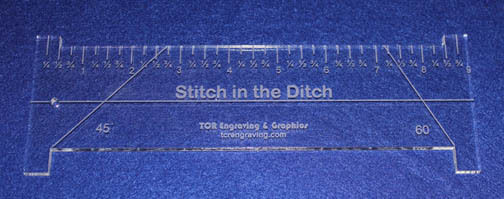 9" Stitch in the Ditch Ruler.  Acrylic 1/4" thick. Quilting/Sewing