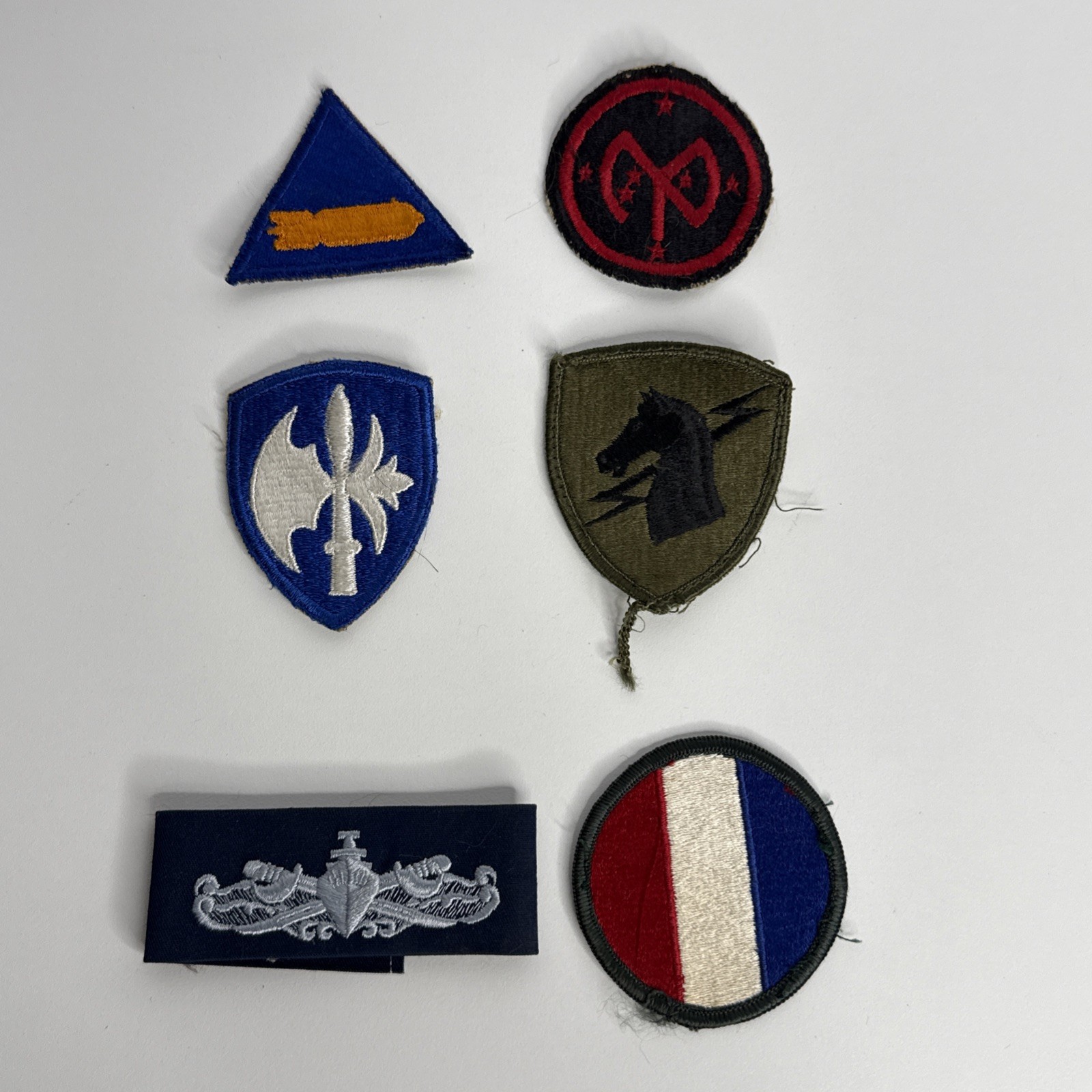 MILITARY Patch Lot Of 6 WORLD WAR II ORDINANCE GOLD BOMB PATCH, Greenback & More