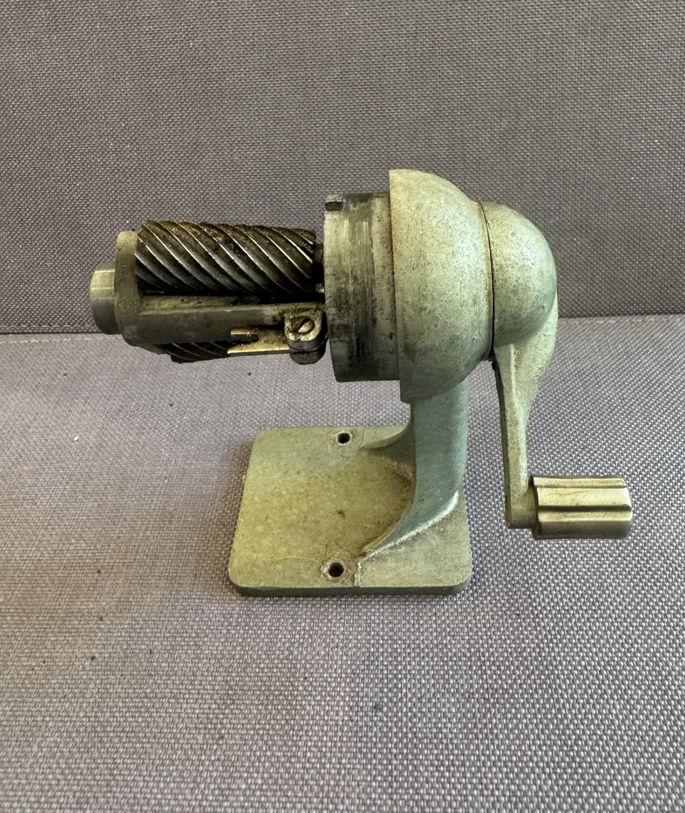Vintage Pencil Sharpener Dixon Pointer No. 15 Translucent Hopper Working