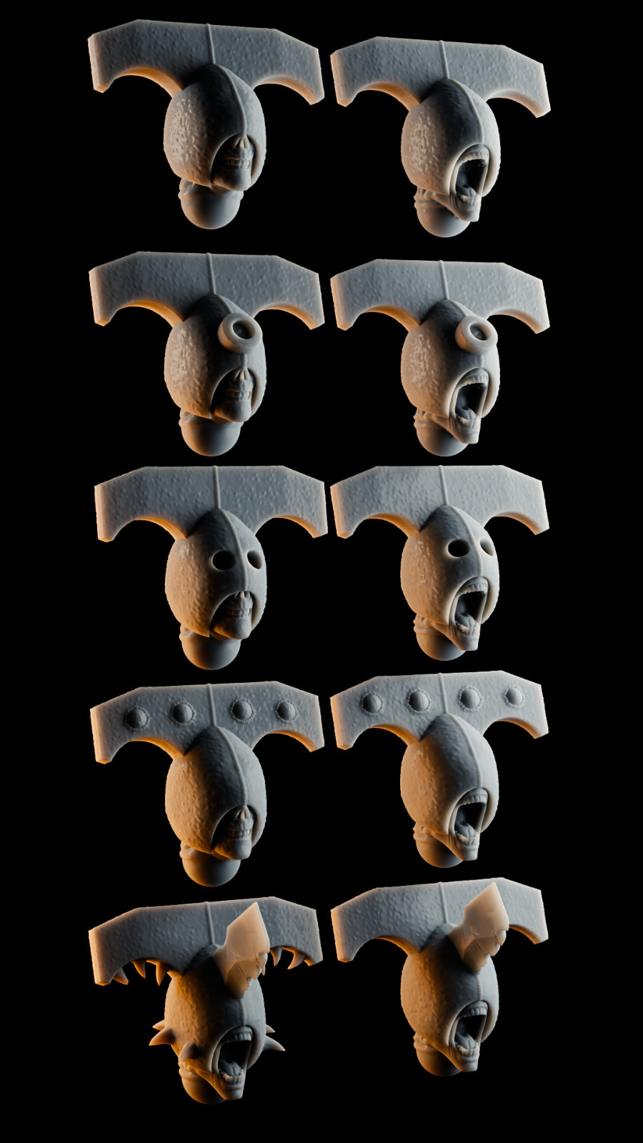 Trench Compatible. The Great Helms from Printed Legend Studio. 32mm