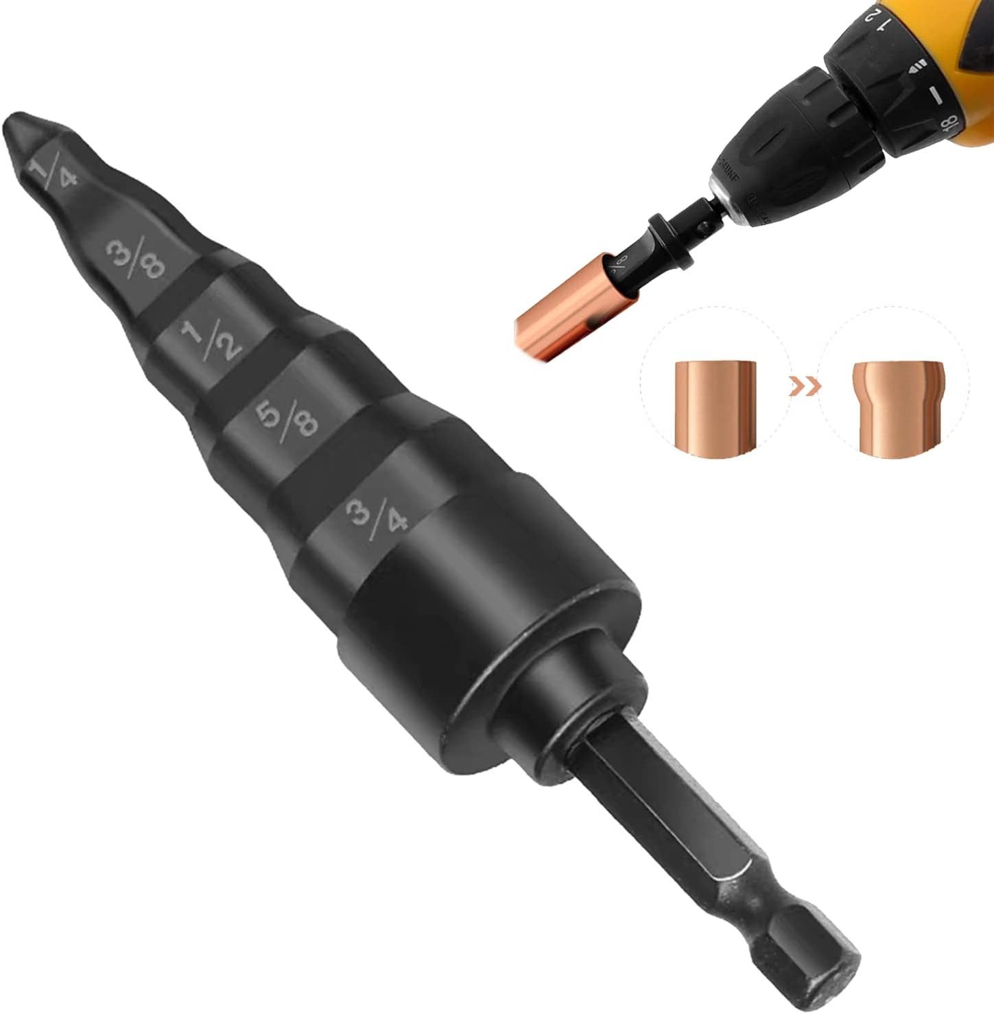 HVAC Repair Tool, Swage Tube Expander 5 in 1 Air Conditioner Copper Pipe Expa...