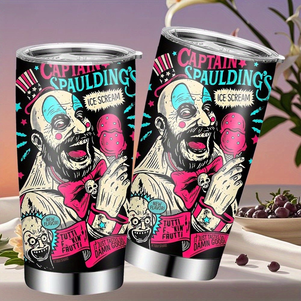 Captain Spaulding 20oz Stainless Steel Tumbler Horror Movie Fan Insulated Mug