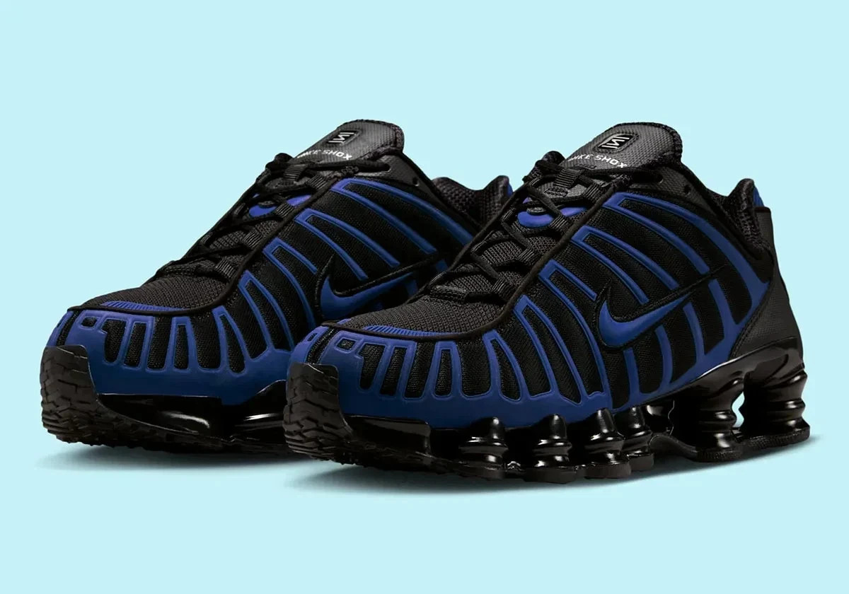 Nike Shox TL Shoes Black Court Blue Sneakers OG IH1338-002 Mens Size