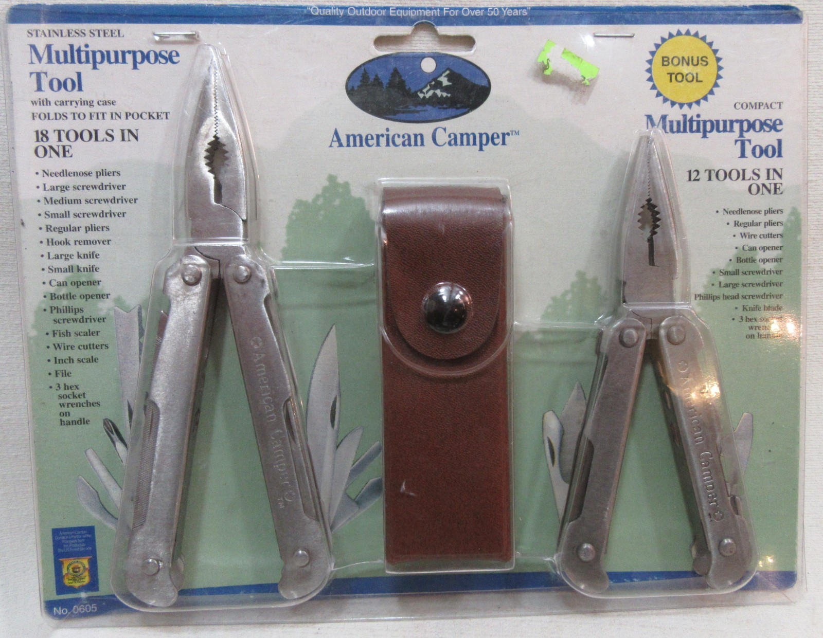 American Camper Stainless Steel Multi Tool 0605 Combo Pack