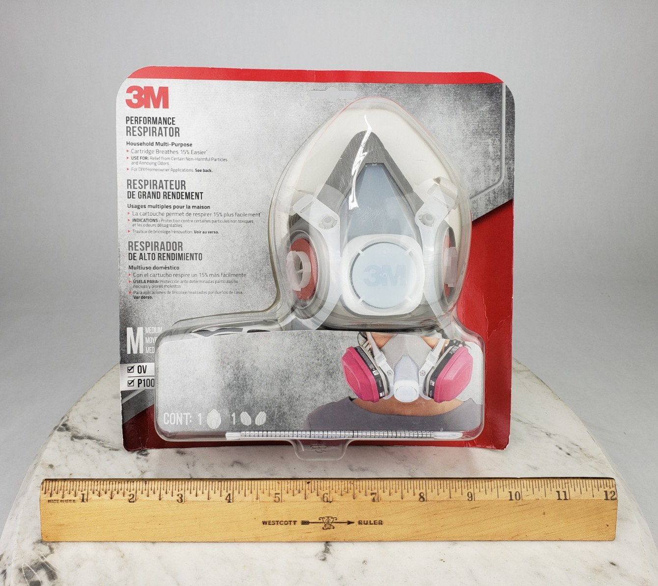 3M P100/OV Performance Multi-Purpose Reusable Respirator #65021 Medium Filter
