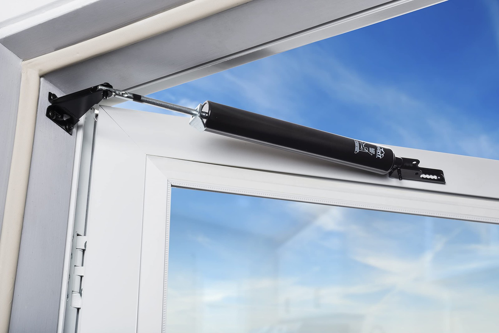 Pneumatic Storm Door Closer – Adjustable, Smooth-Closing with Hold-Open Washe...