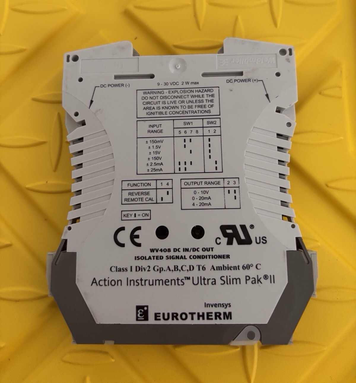 Eurotherm Ultra Slim Pak II WV408 Signal Conditioner WV408-2000.V1