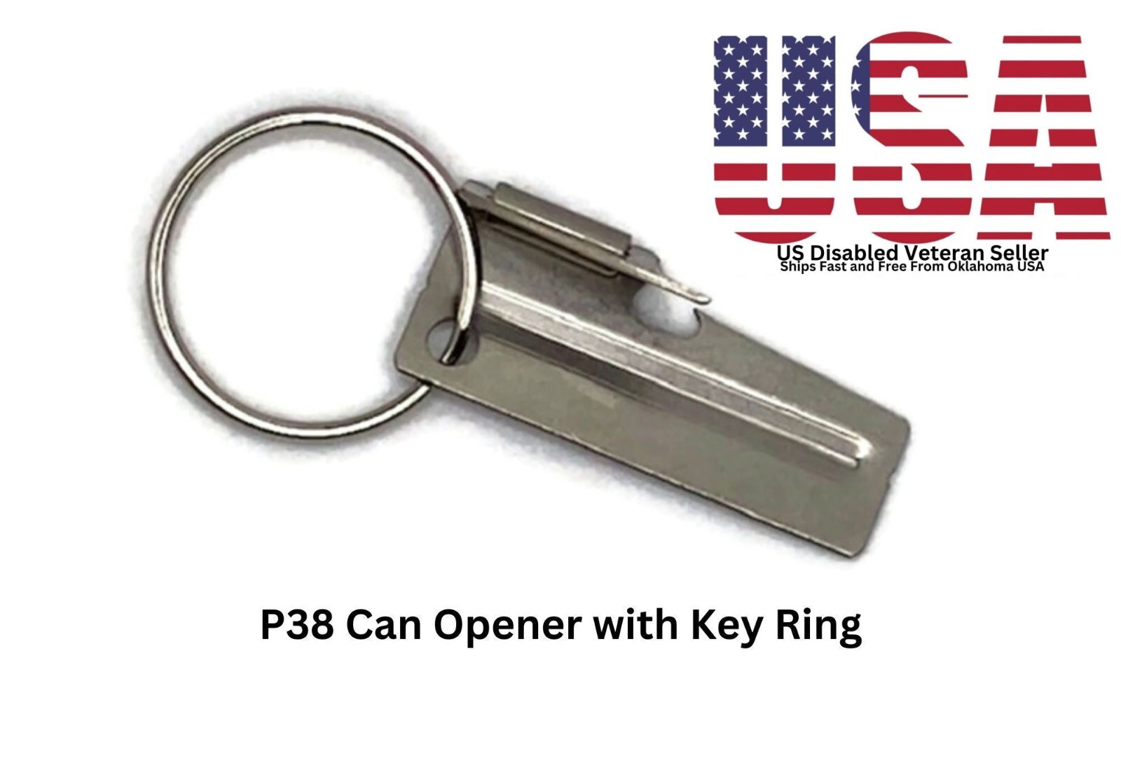 2 Piece Bundle P51 CAN OPENER W/KEY RING NEW MILITARY ISSUE SHIPS FREE USA MADE