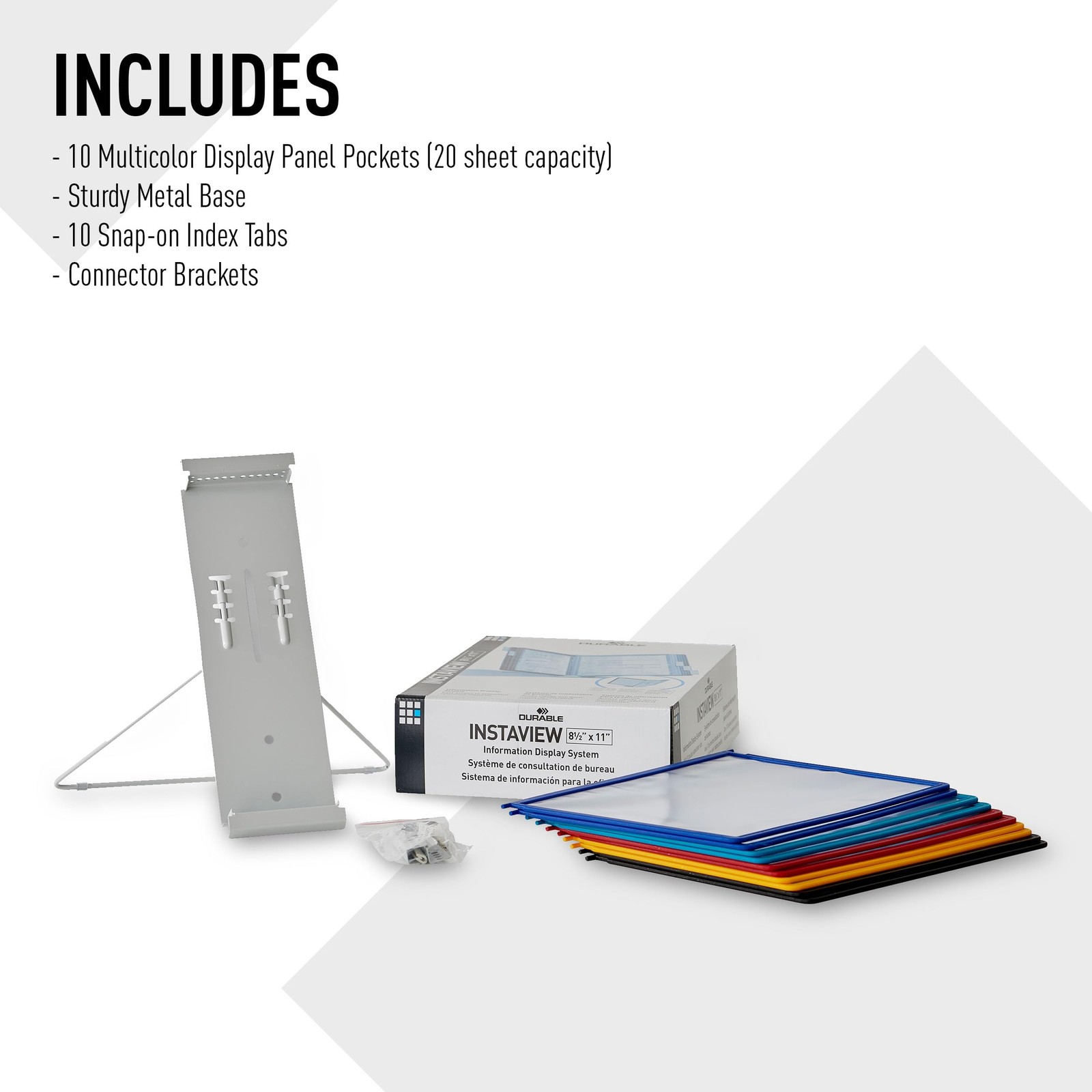 Durable Instaview20 Desktop Reference System, Letter Size, 10 Pockets
