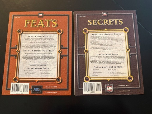 AEG d20 Sourcebook Secrets Feats VG 7012