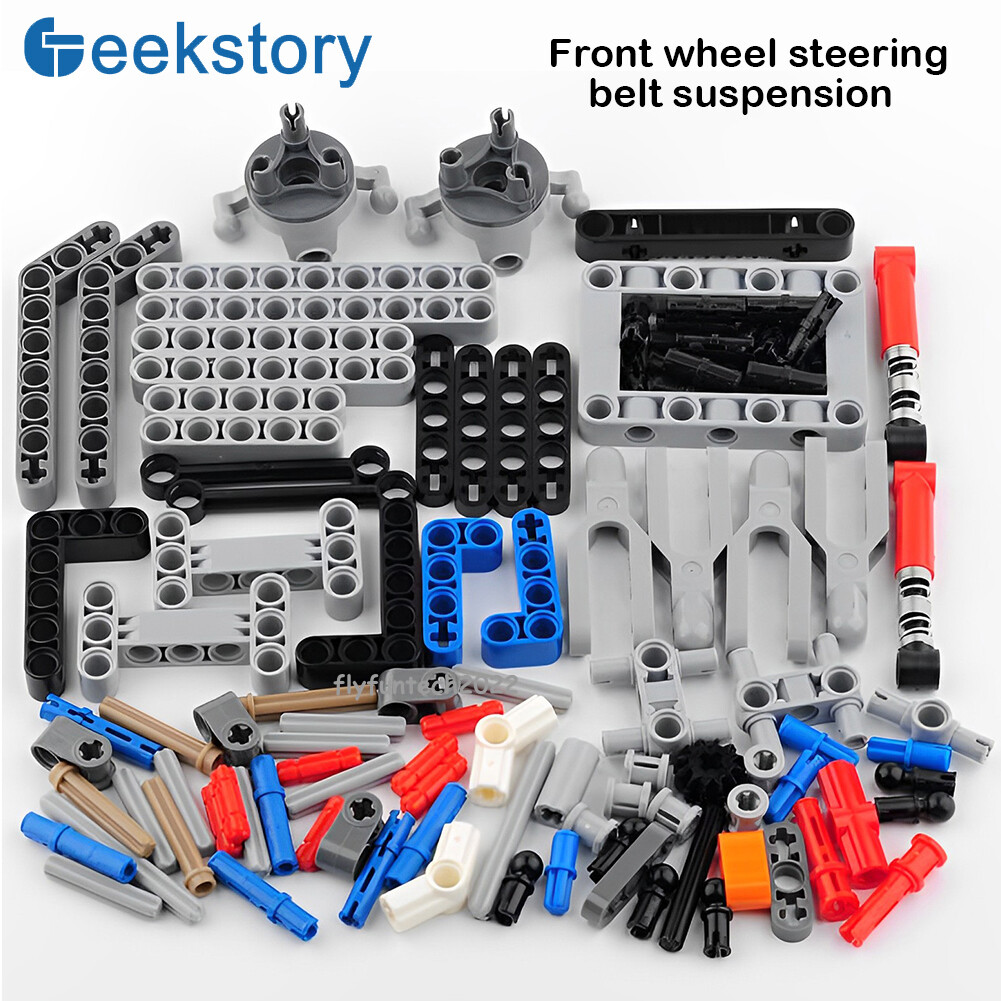 MOC Technic Building Blocks Wheel Rear-drive Differential Front Wheel Steering