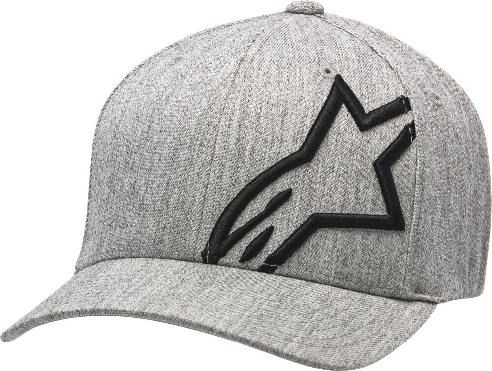 NEW 482-68756L ALPINESTARS CORP SHIFT 2 CURVED HAT - GREY HEATHER/BLACK- LG/XL
