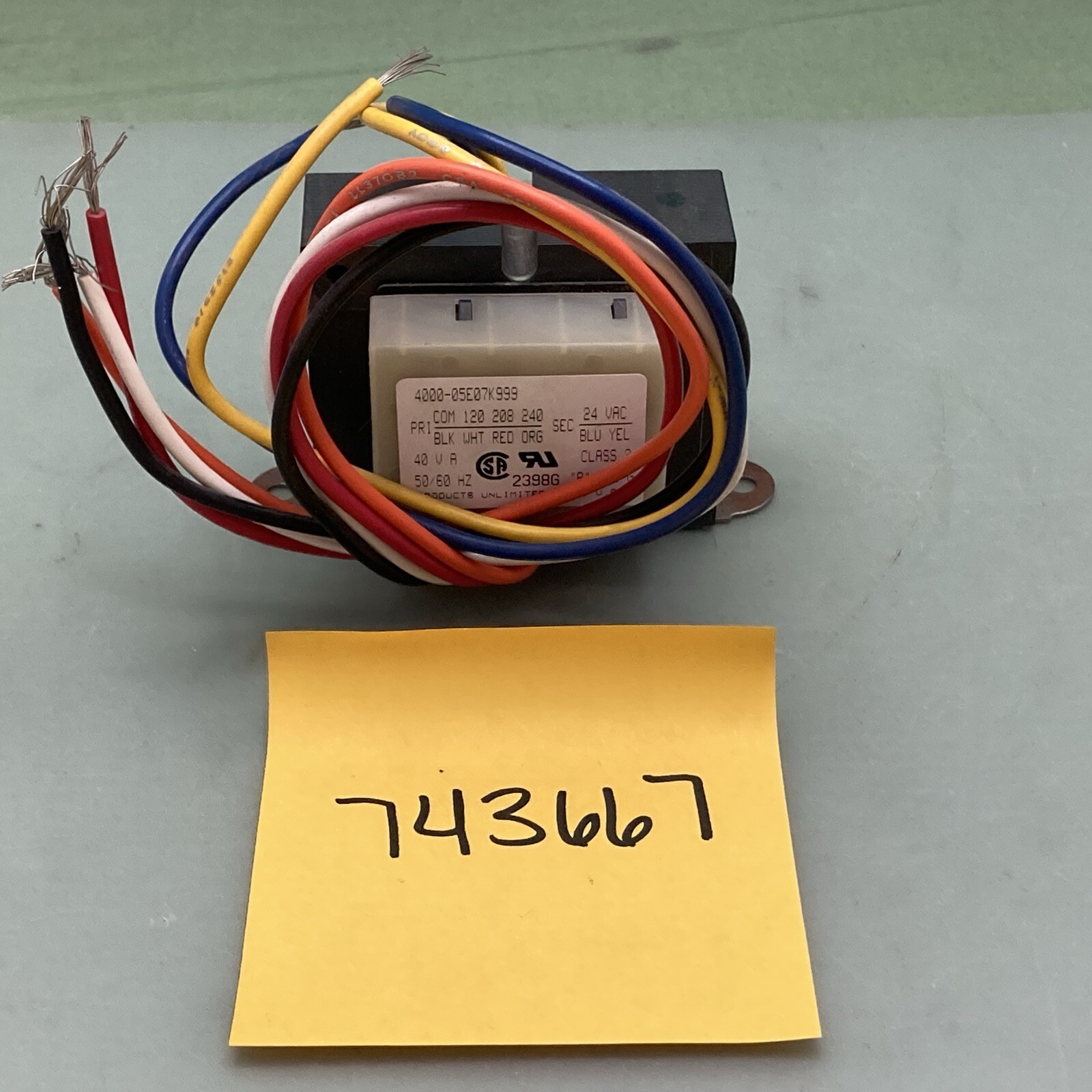 NEW REPLACES STOELTING 743667 Transformer, 120/208/240 to 24 Volt