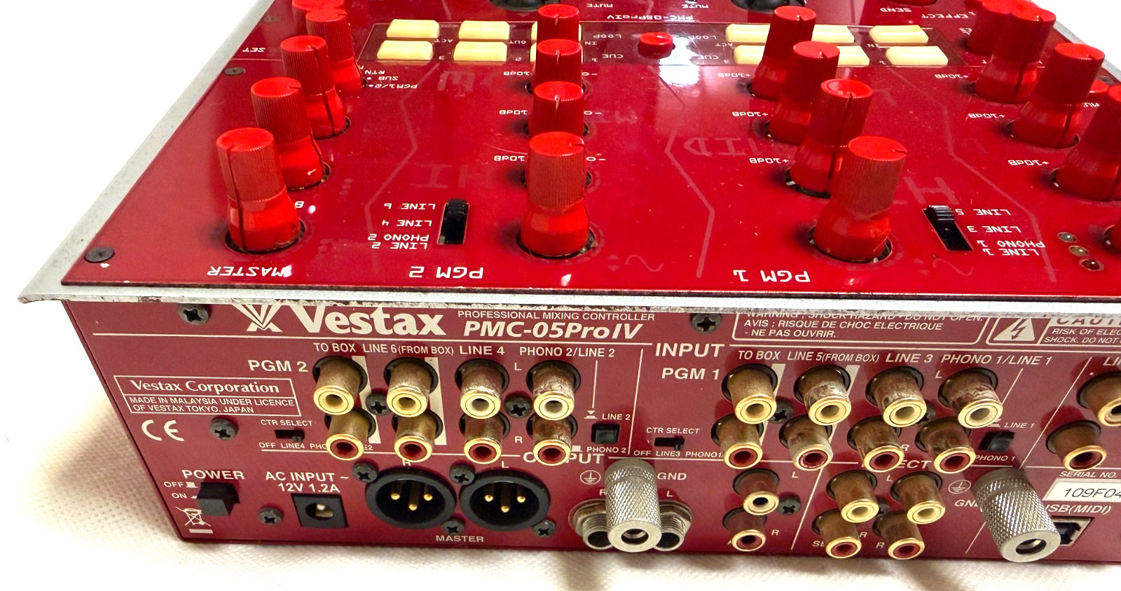 Vestax PMC-05 ProⅣ Red DJ Mixer Professional Mixing Controller