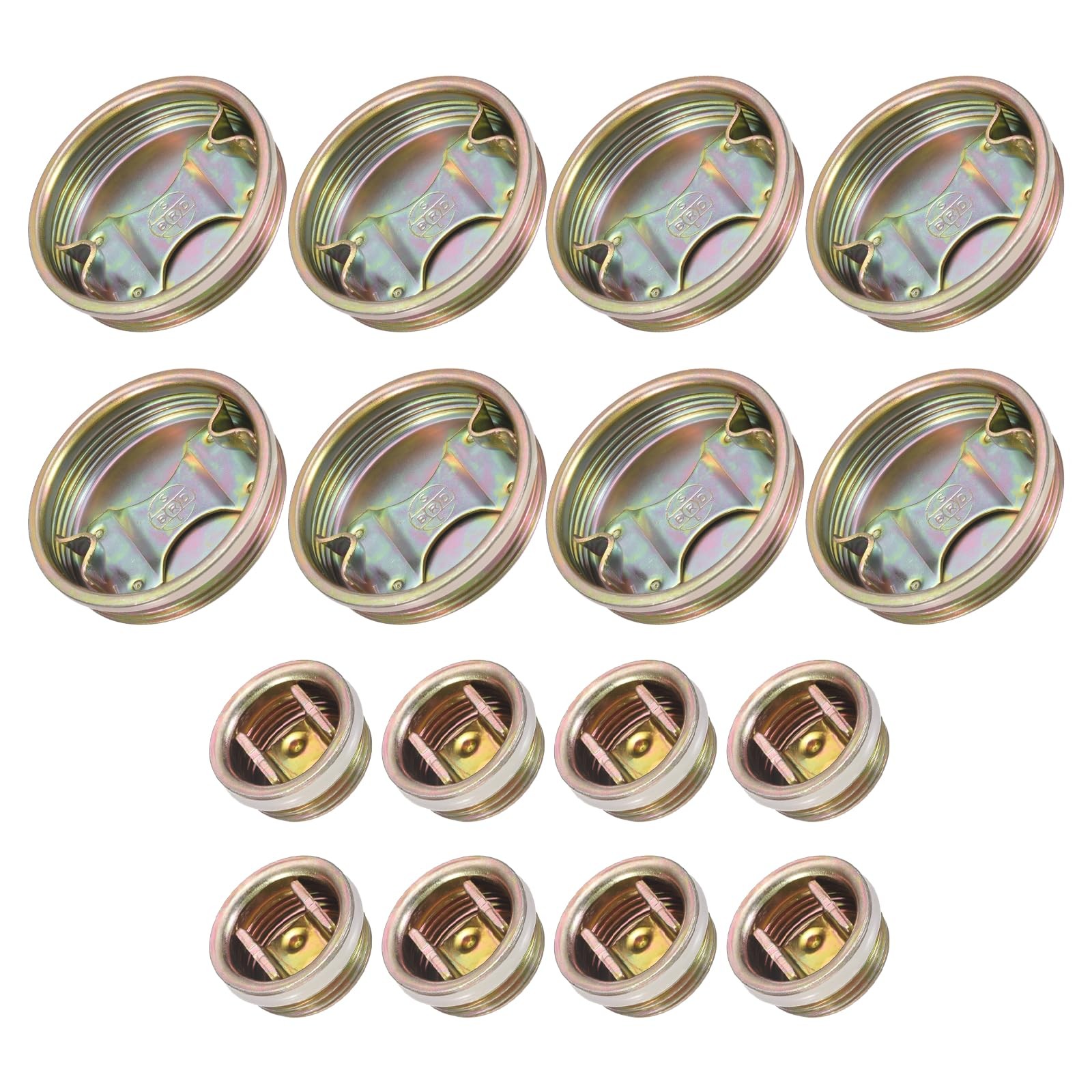 Bung Caps, (1" 2.28")(16 Pcs), Steel Barrel Cap Drum Plugs Lids with Gasket, ...