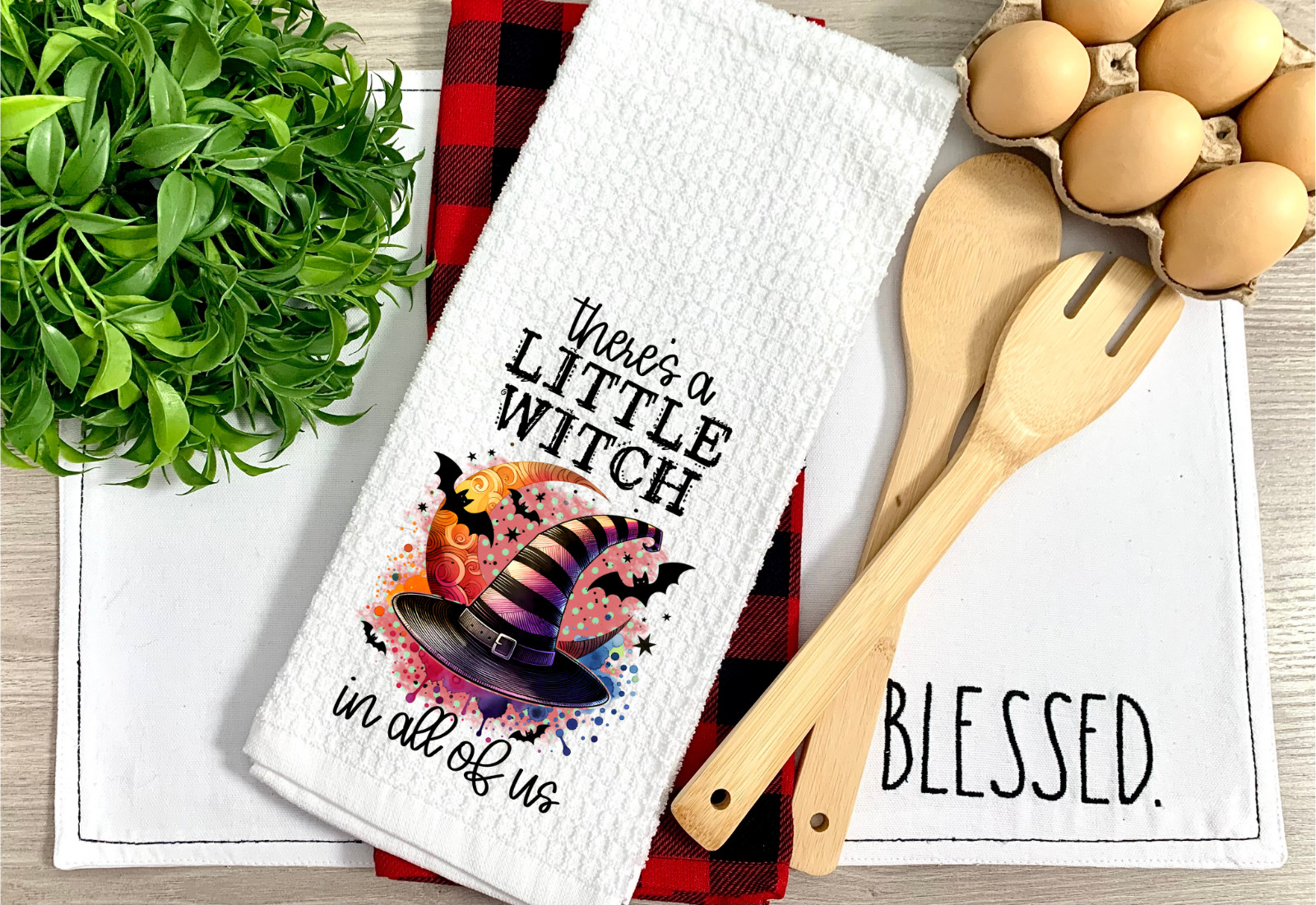 Little Witch, Waffle Weave Towel, Micro Fiber, Gym, Spa, Hands(T514)
