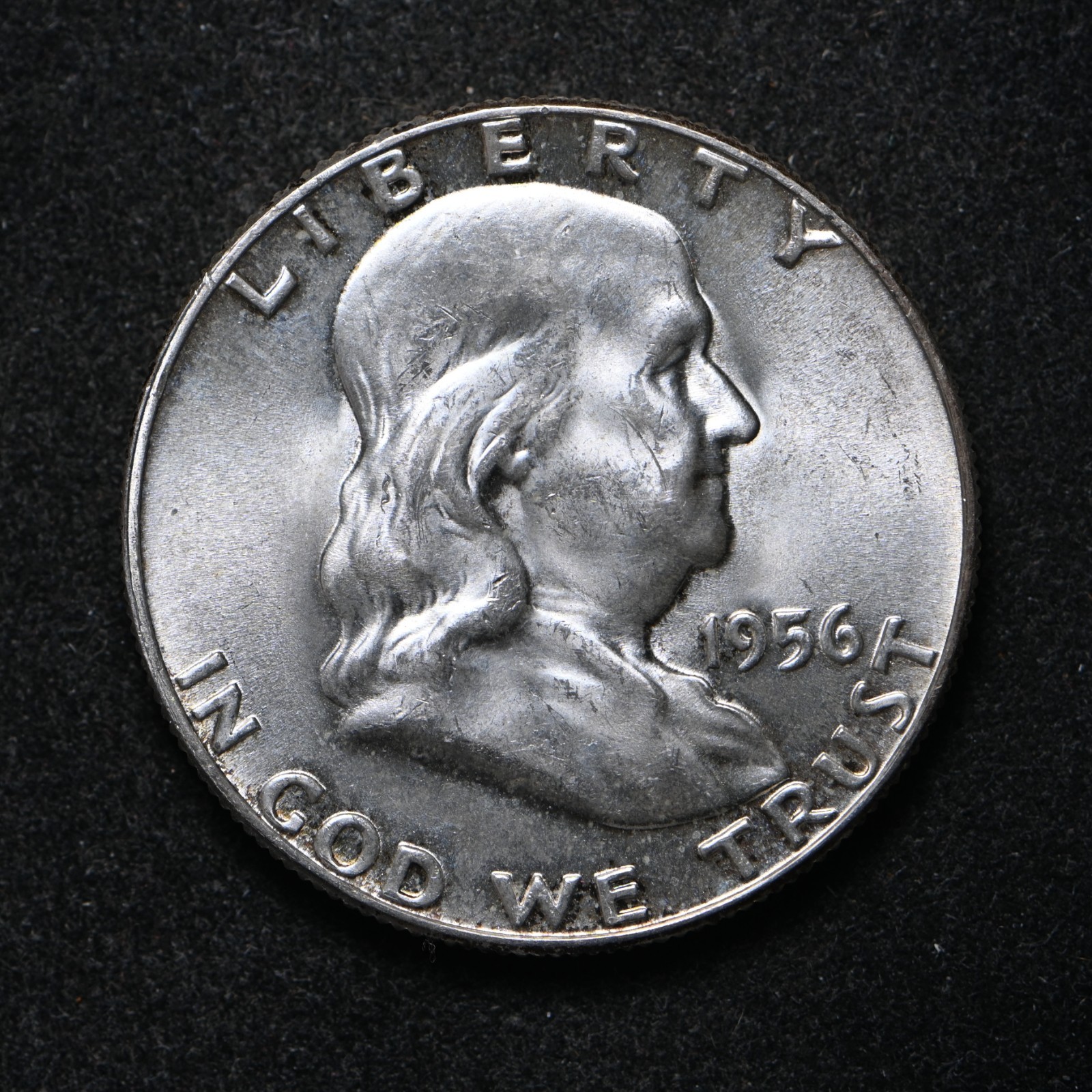 1956 Franklin Silver Half Dollar BU++ (cn16716)