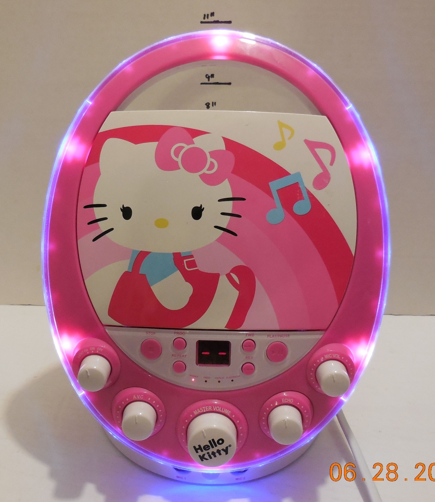 Hello Kitty Disco Party CDG Karaoke Machine Model 66209-wm