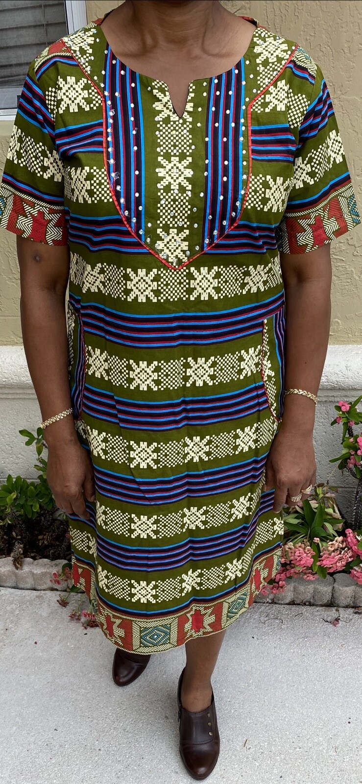 NIGERIAN AFRICAN WAX ANKARA DRESS ( CULTURAL& ETHNIC CLOTHING AFRICA )