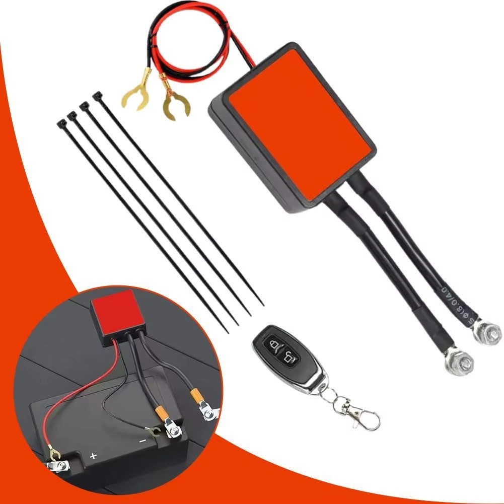 Wireless Remote Control Motorcycle Battery Disconnect Switch Cut Off Isolator