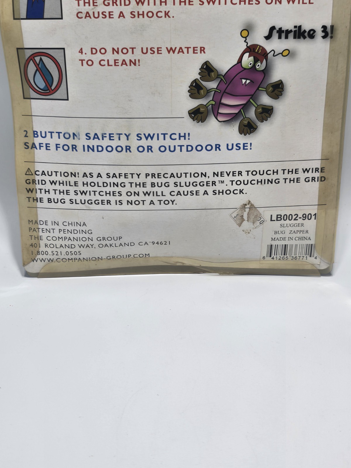 Vintage Bug Slugger Handheld Electric Bug Zapper Racket Bat Sealed Pack Untested