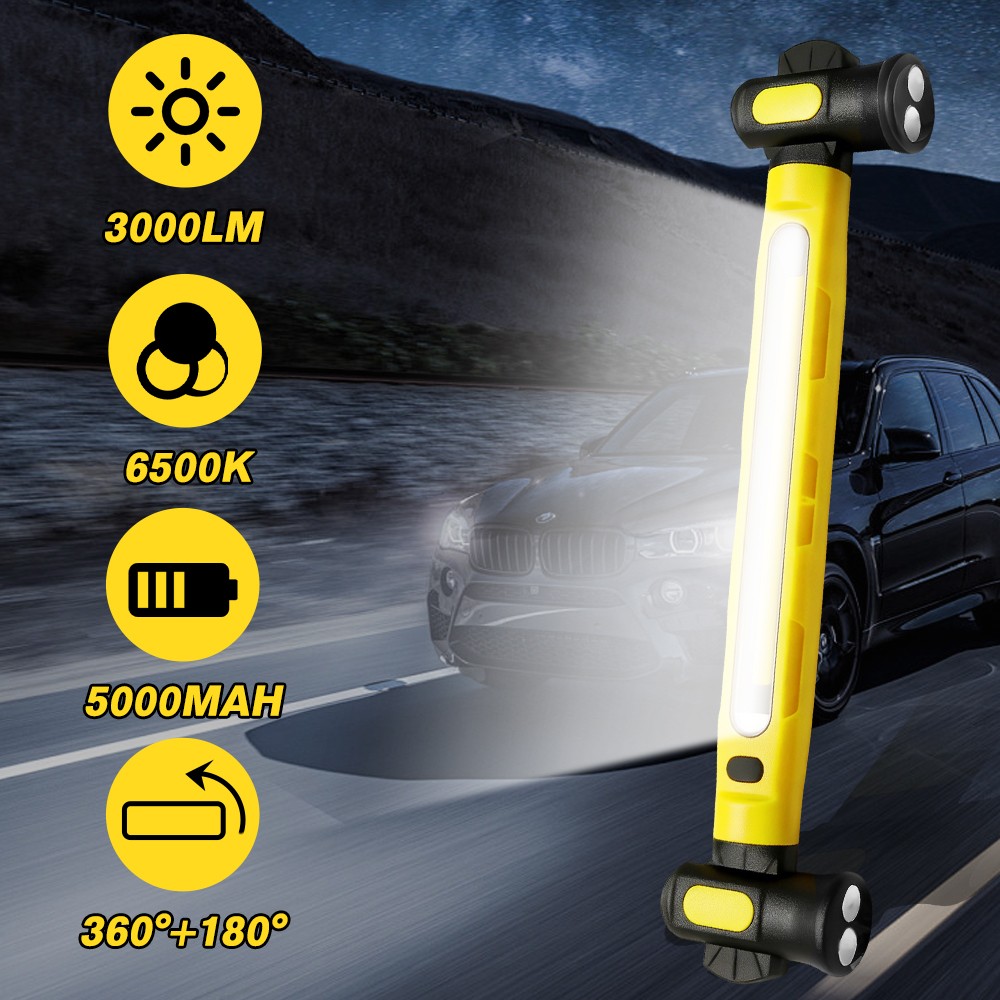 Under Hood Work Light Bar 2PACK LED Magnetic Light Bar with Hooks Rechargeable