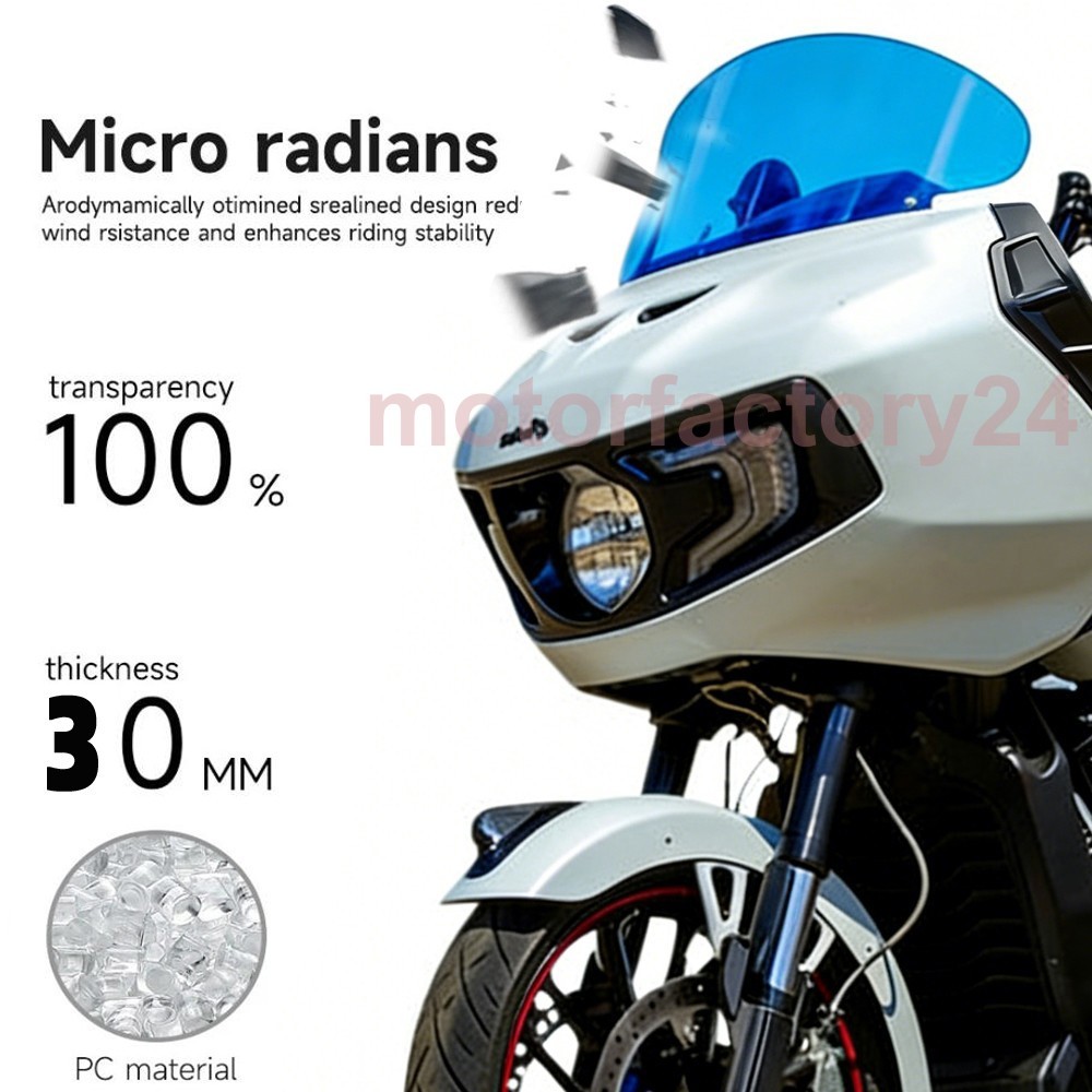 For Indian 2022-2025 Challenger Pursuit 11" Flared Windshield Fairing Windscreen
