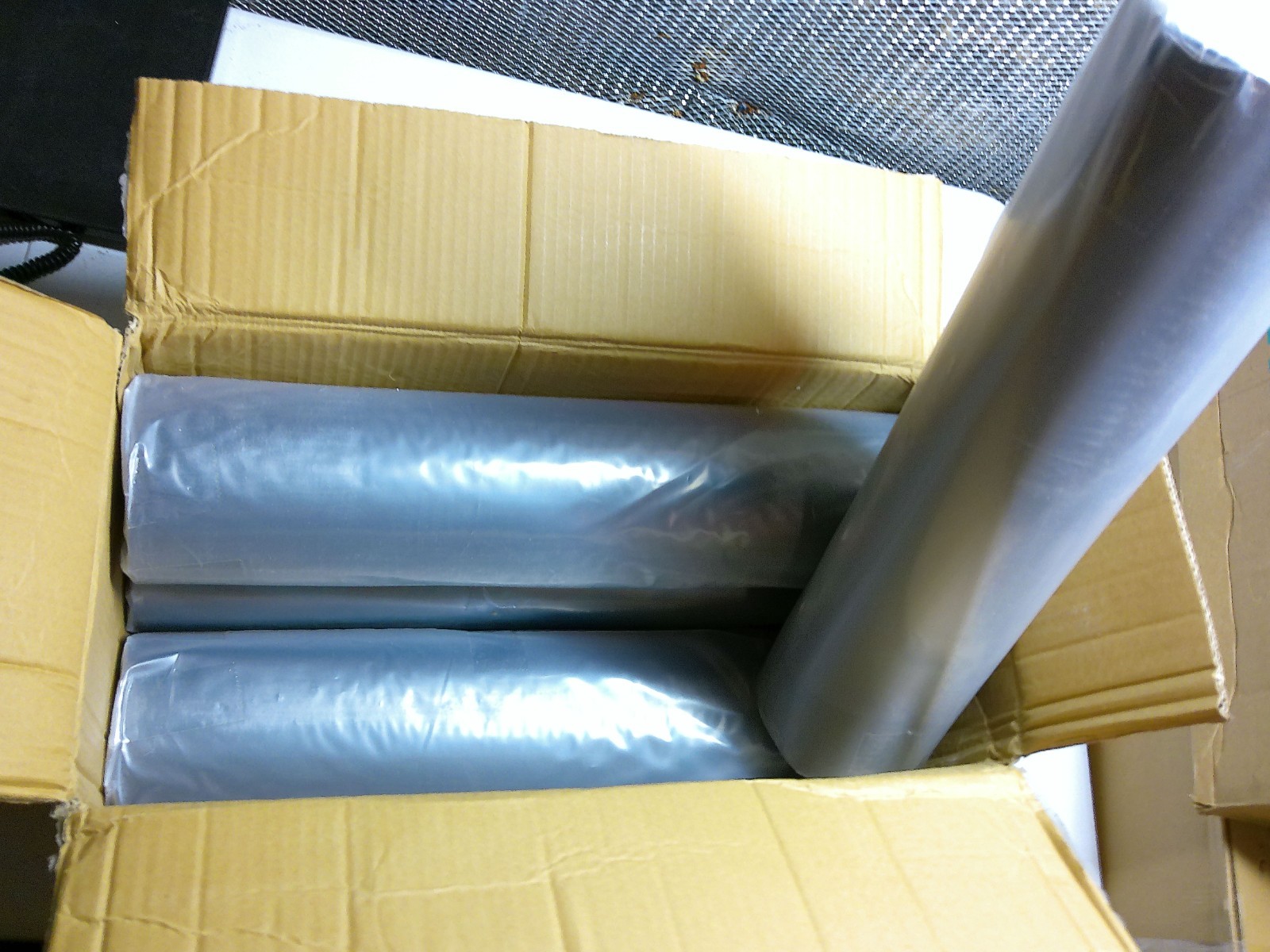 Muzata 4 PCS 50FT Black Under Deck Drainage System Trough 16"x50ft,