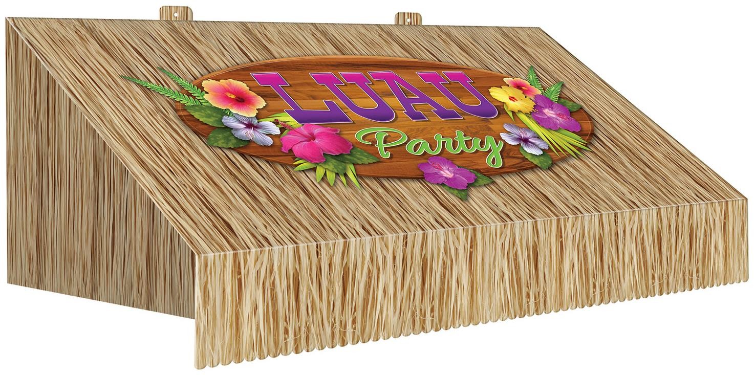 3-D Tiki Bar Awning Wall Decoration of Size 24_" x 8_" for Halloween - Beistle