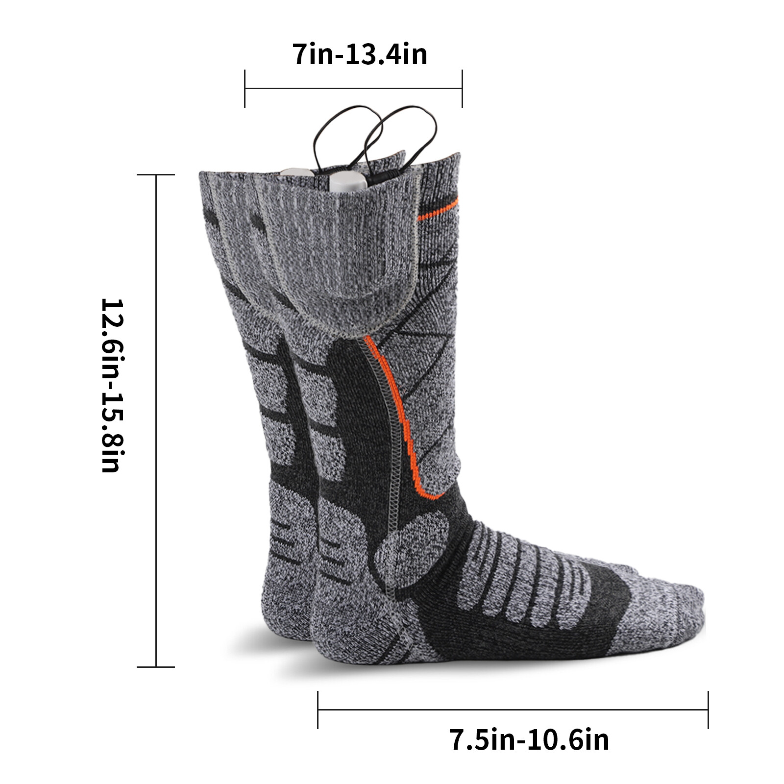 3.7v Rechargeable Battery Electric Heated Warm Socks For Men Women Winter Skiing