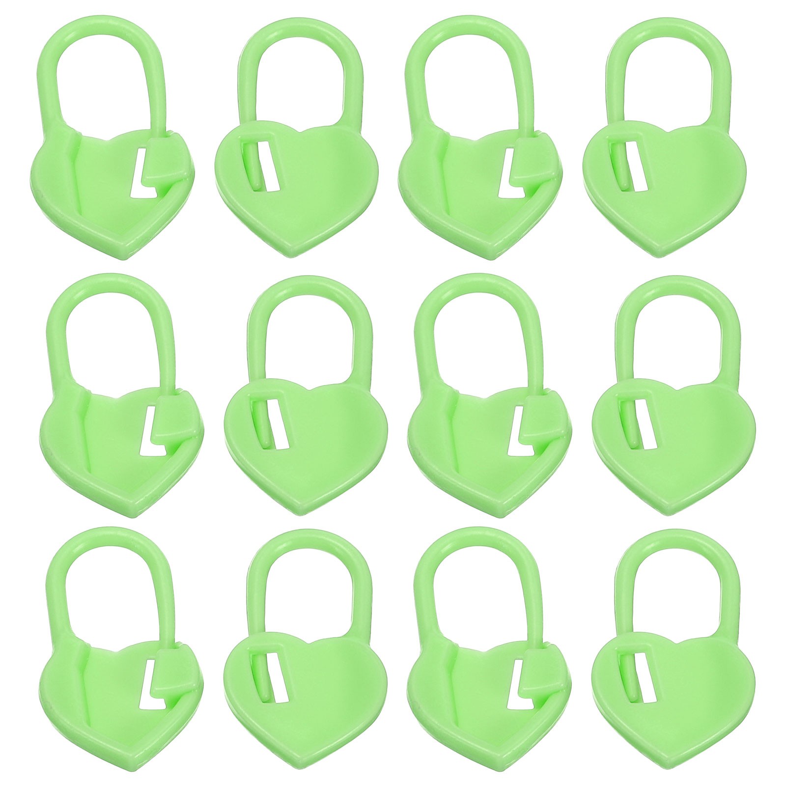 100Pcs Stitch Markers, Crochet Locking Stitch Needle Clip Counter, Green
