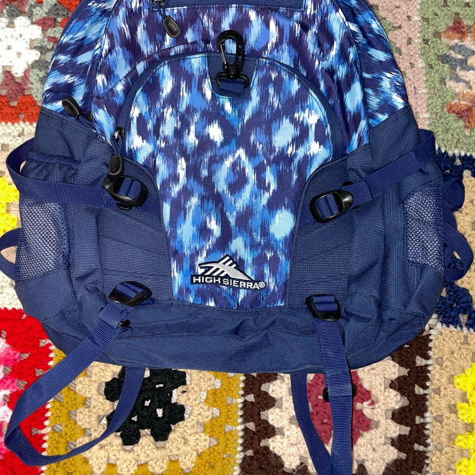 High Sierra Backpack Suspension Strap System Blue School Camping Hiking