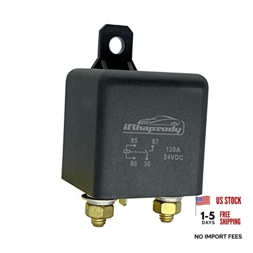 Relay 120A, 24V Continuous Duty SPST 4-pin High Power Relay 24v-4pin-120amp