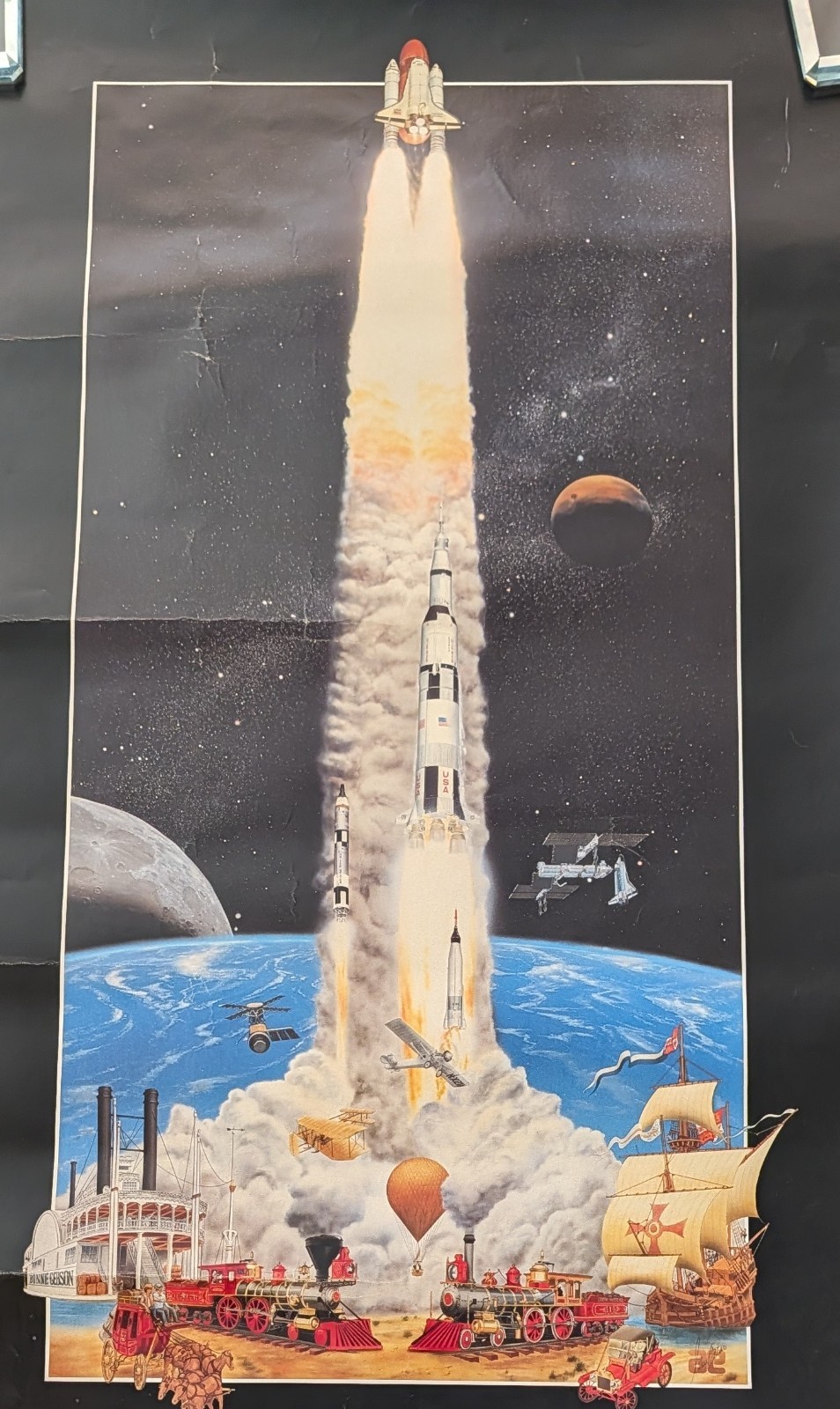 NASA - Challenge Traditions Continue The American Adventure Poster 1990 RARE