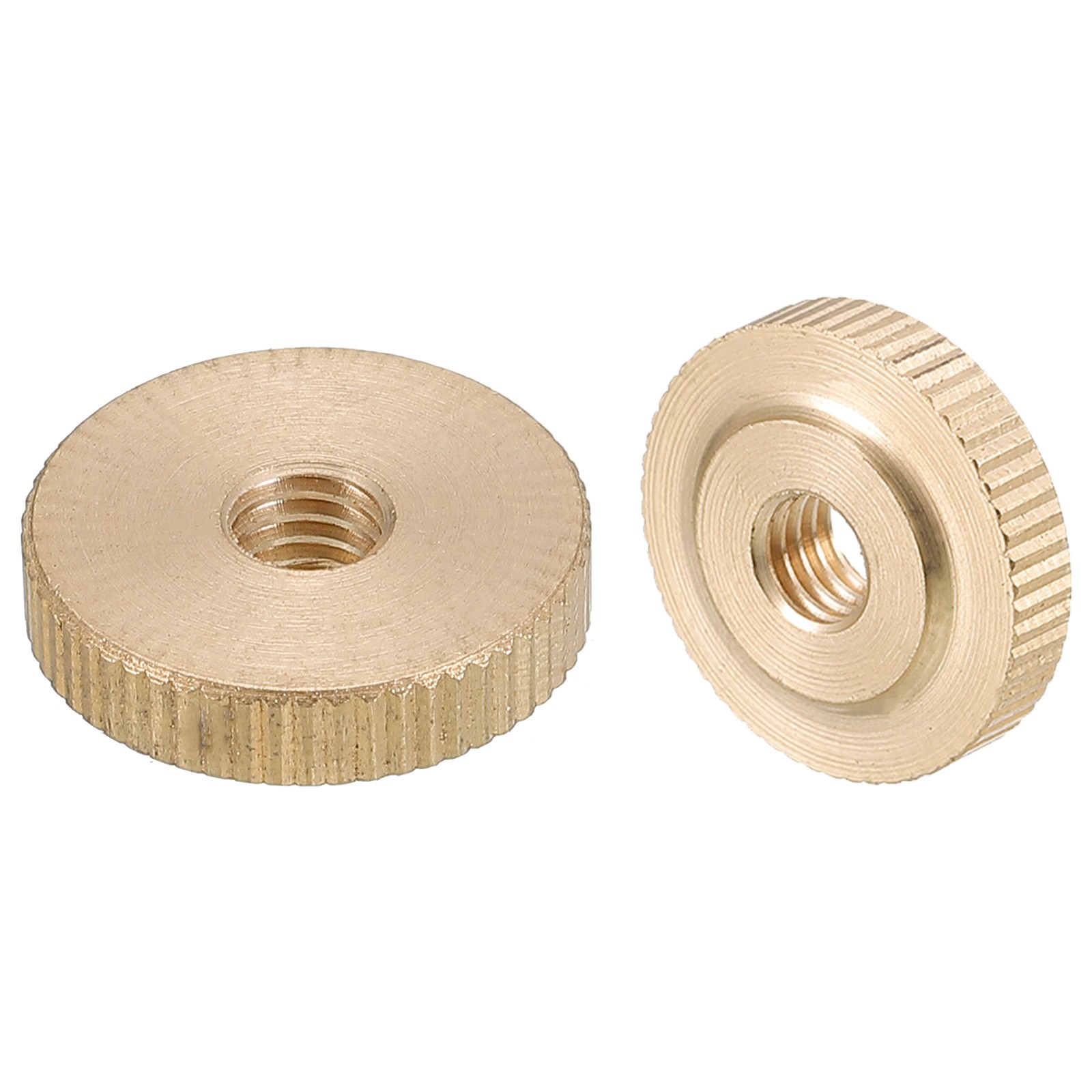 Knurled Thumb Nuts, 4pcs M6 x D20mm x H5mm Brass Knurled Nut Adjusting Nuts