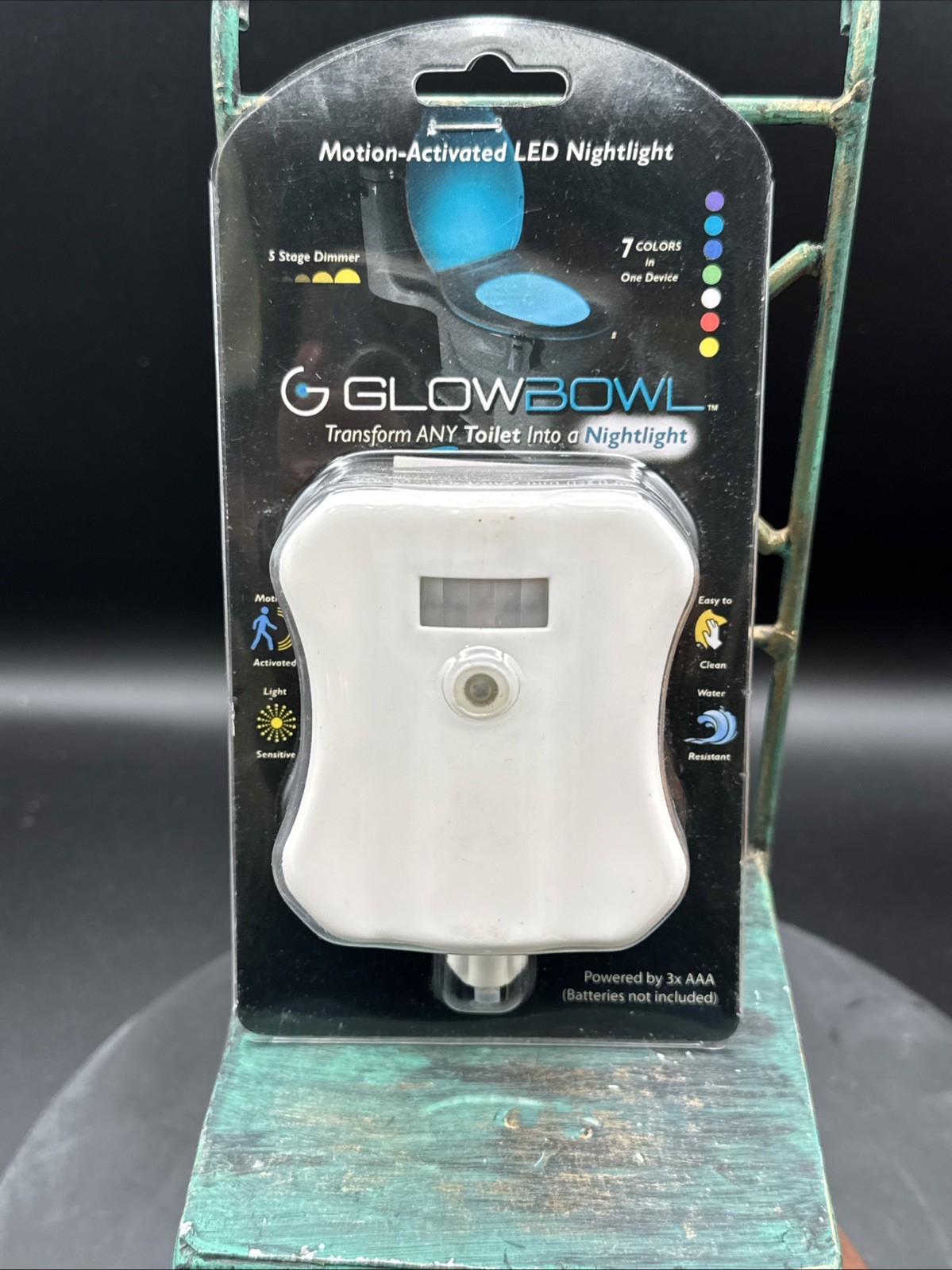 The Original GlowBowl - Motion activated Toilet Night Light with 7 Colors!