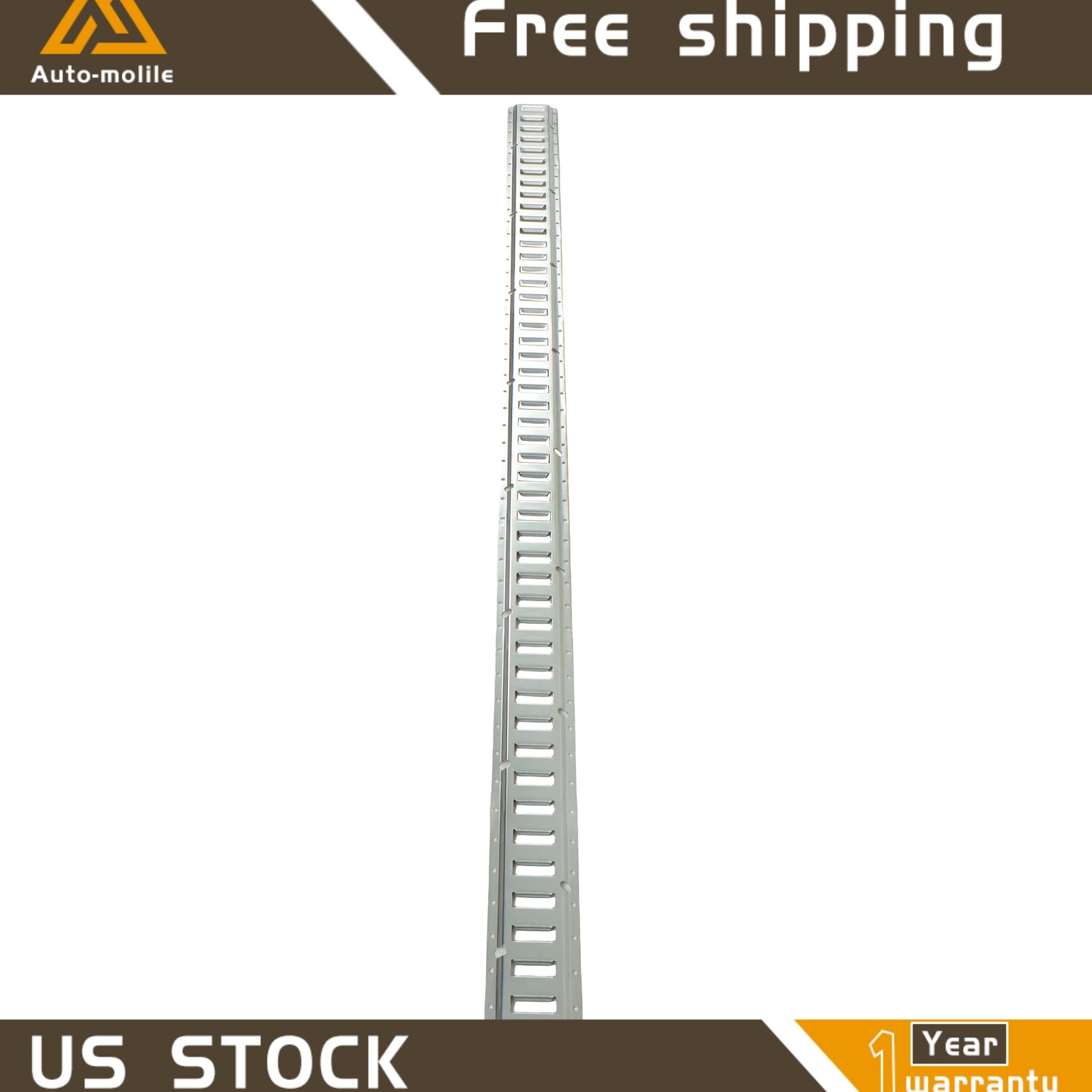 8 Pack Heavy Load E Track Tie Down Rail System 8' High Quality Horizontal Steel