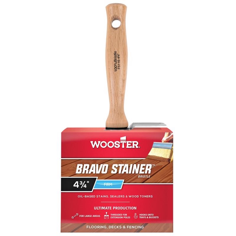 Wooster Bravo Stainer 4-3/4 in. Flat Stain Brush (Pack of 3)