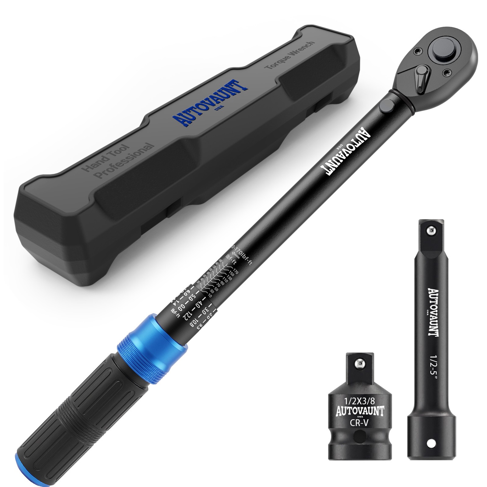1/2" Torque Wrench Snap Socket Professional Drive Click Type Ratcheting