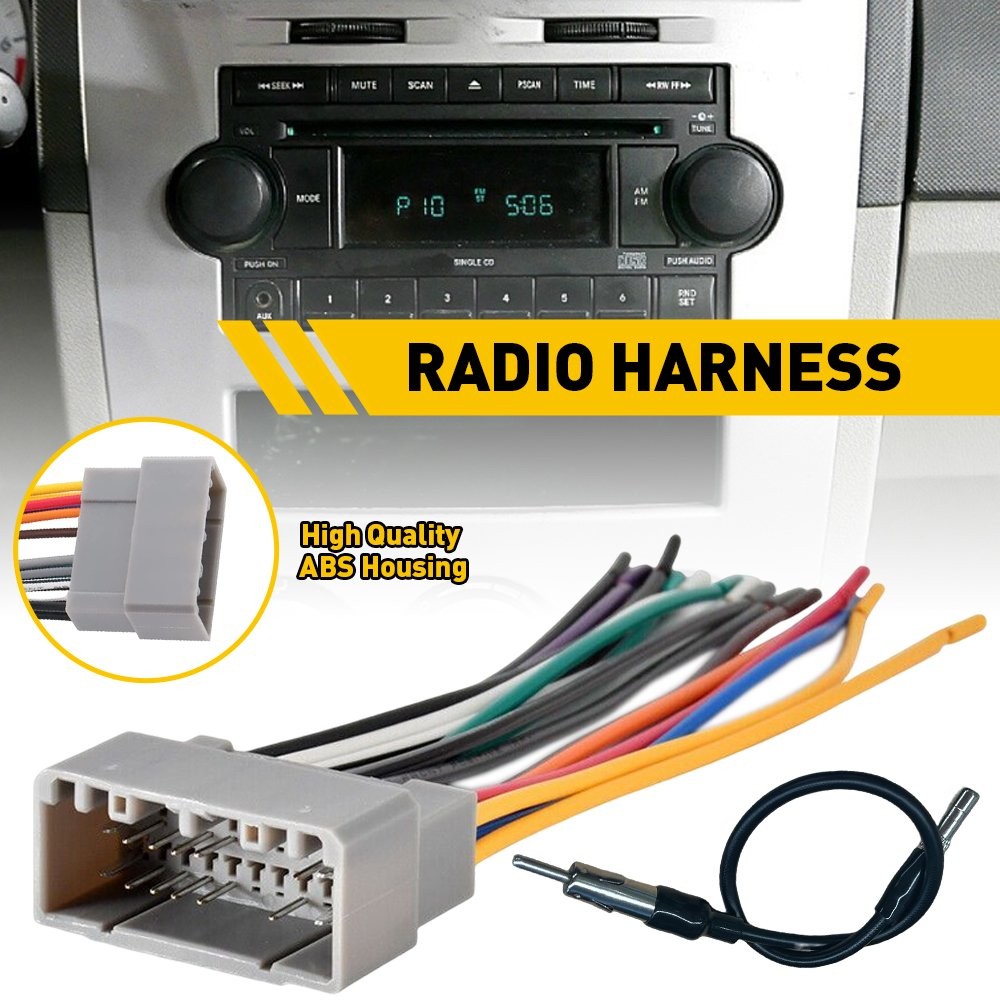 For Dodge Ram 1500 2500 3500 Car 2002-2009 Radio Stereo Harness Antenna Adapter