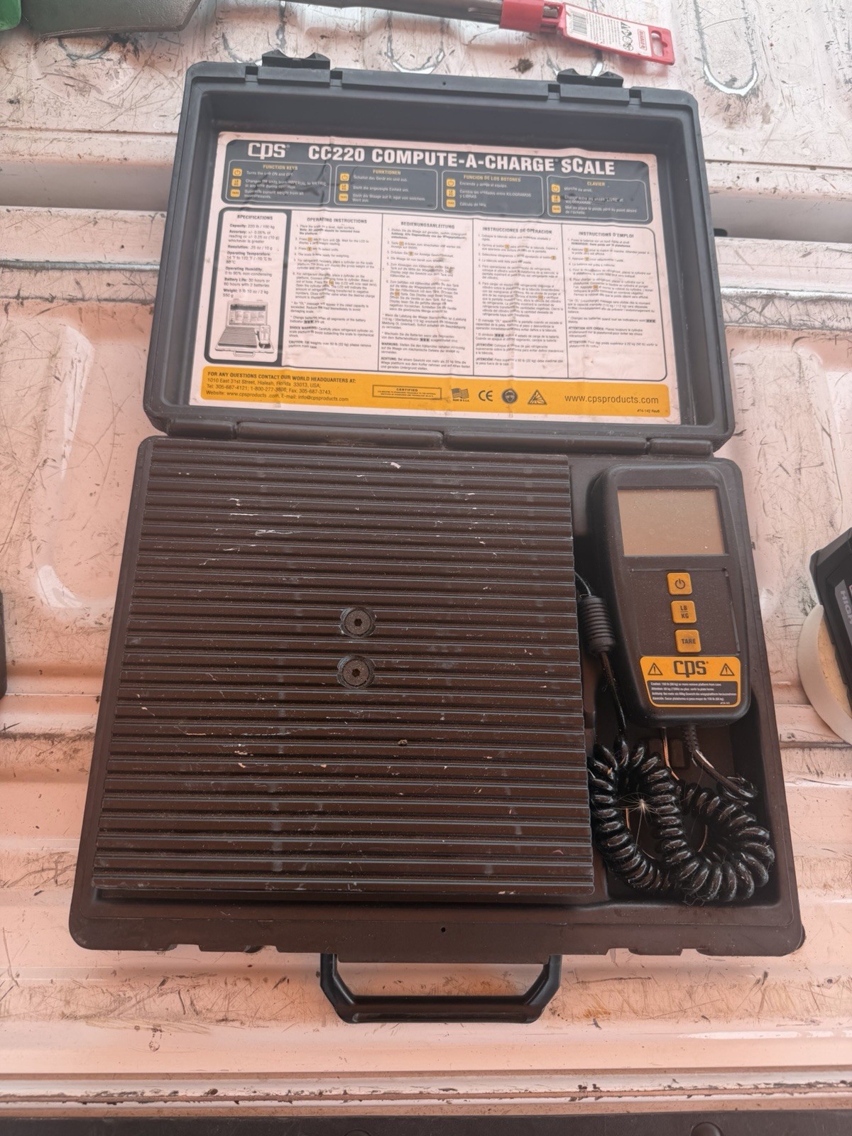 CPS CC220 Refrigerant Charging Scale